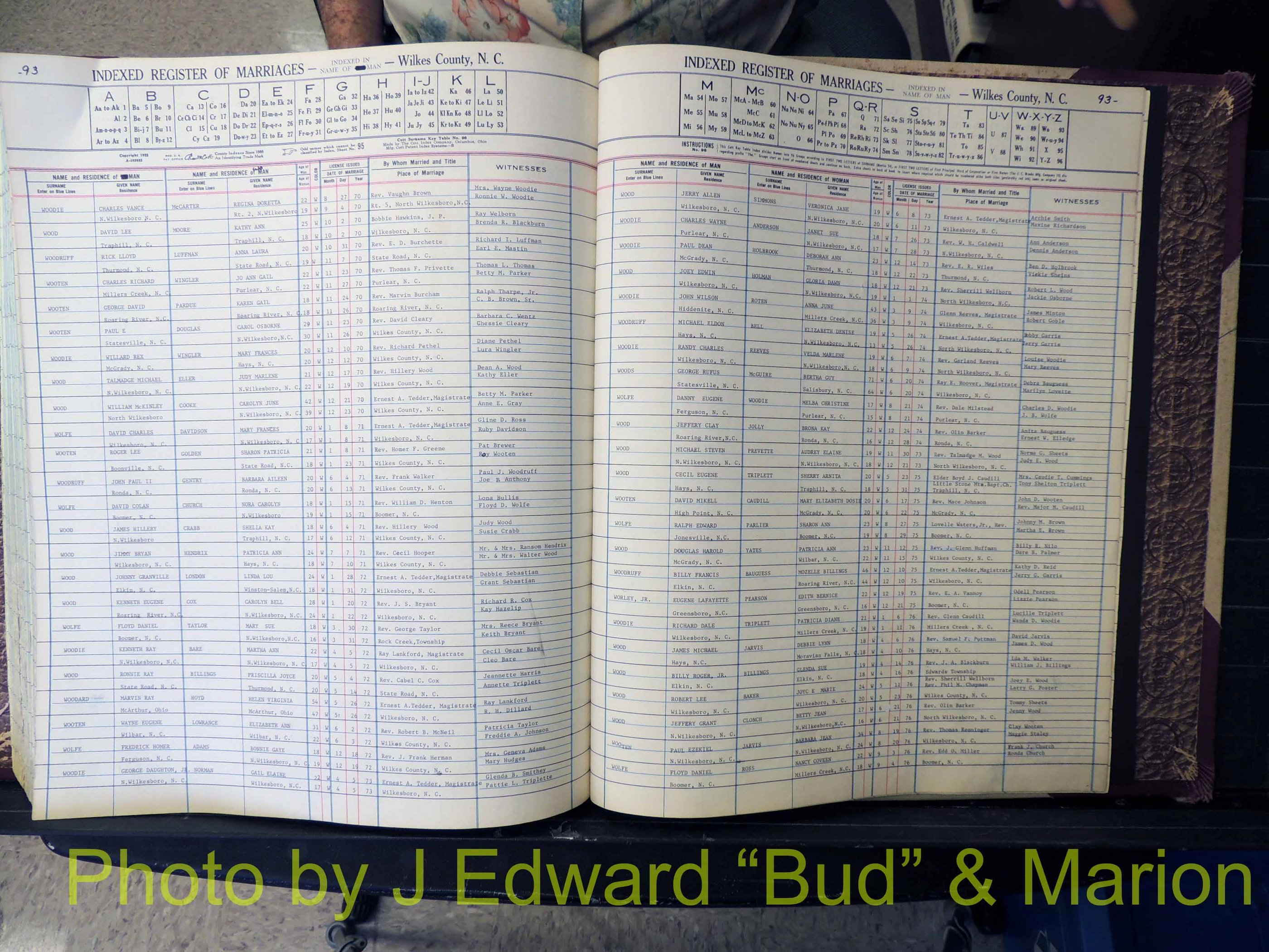 Wilkes Co, NC, Marriage Book 7, 1966-1976 (286).JPG