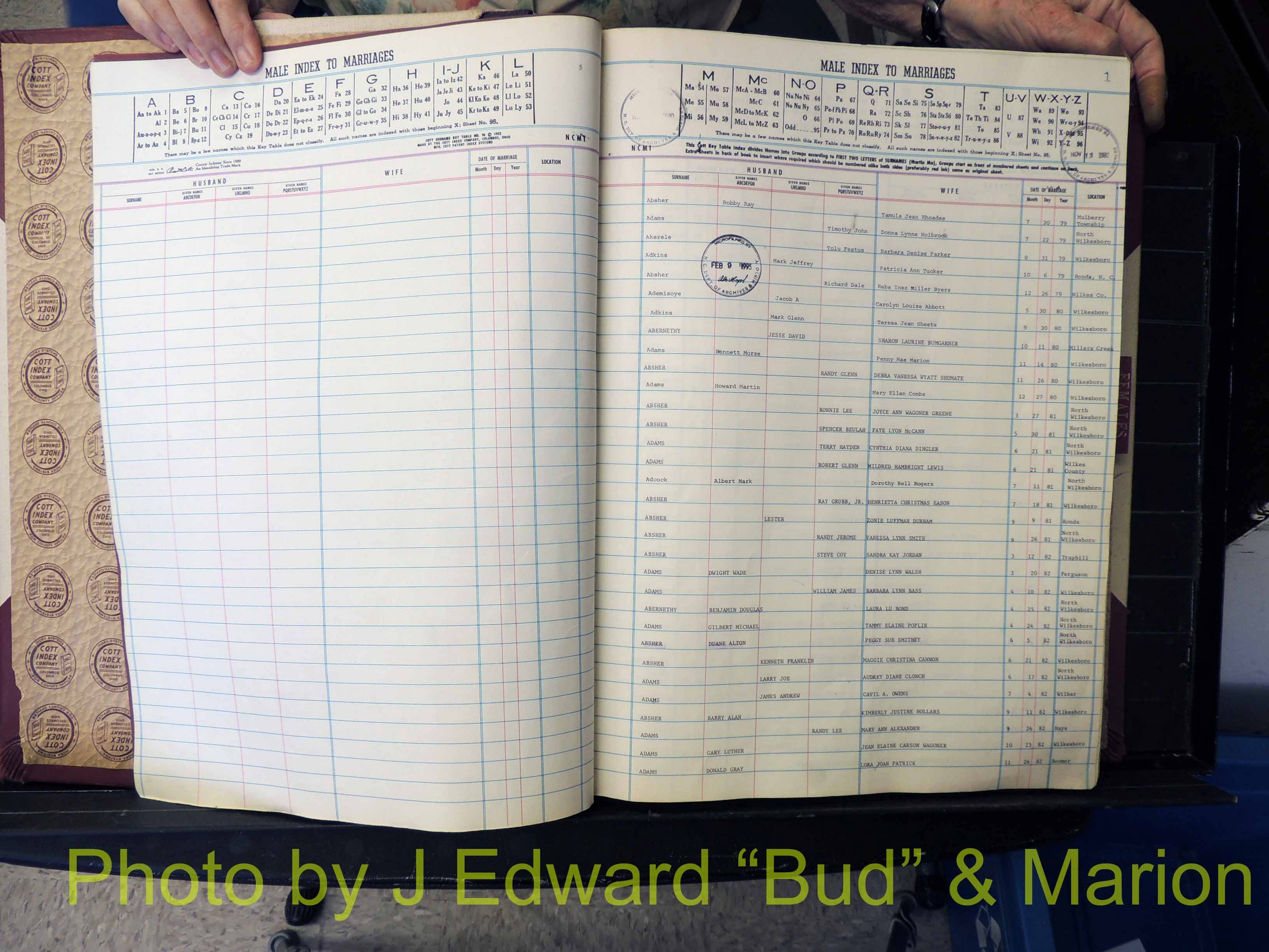 Wilkes Co, NC, Marriage Book 9, 1979-1991 (101).JPG