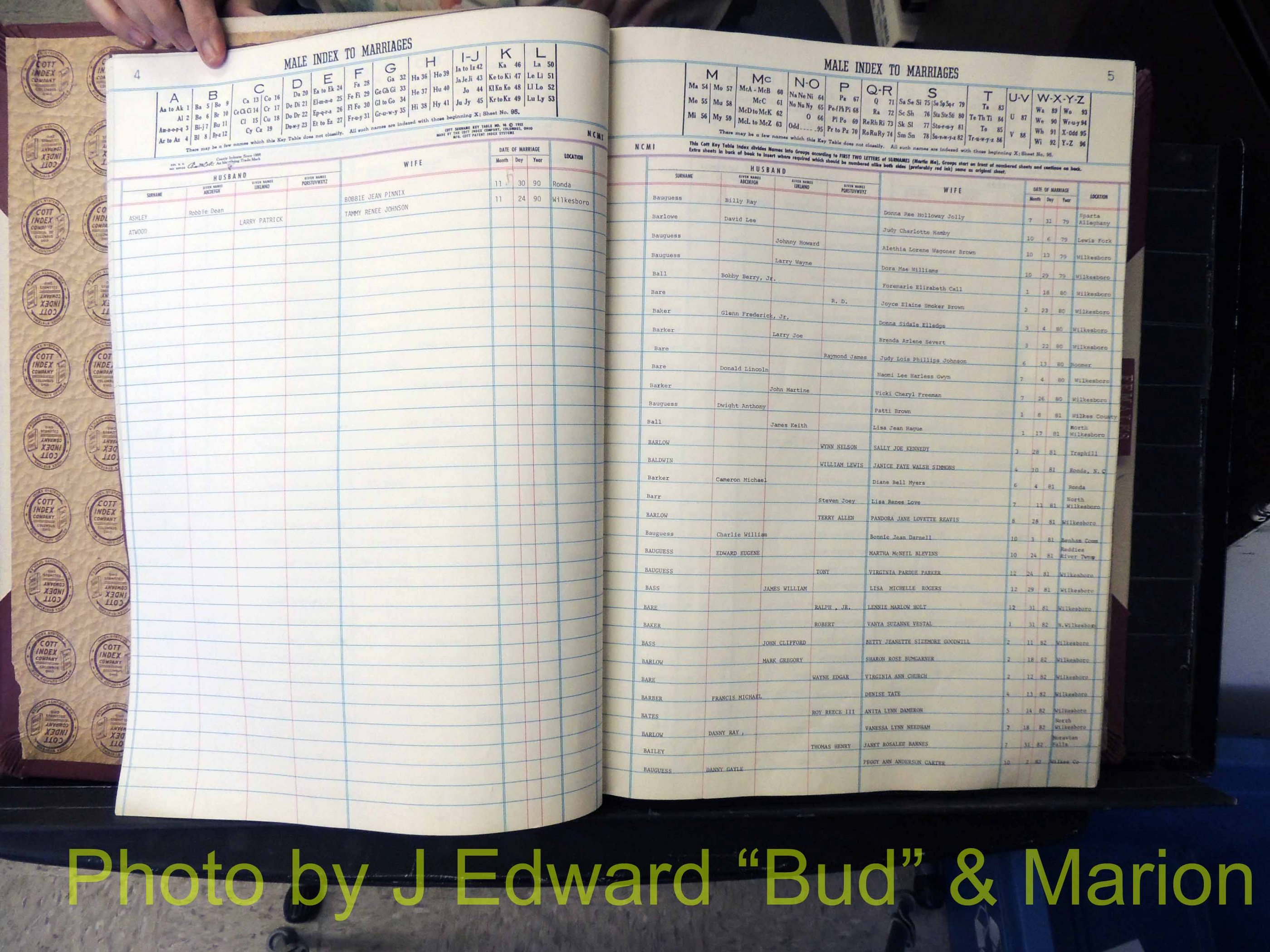 Wilkes Co, NC, Marriage Book 9, 1979-1991 (107).JPG