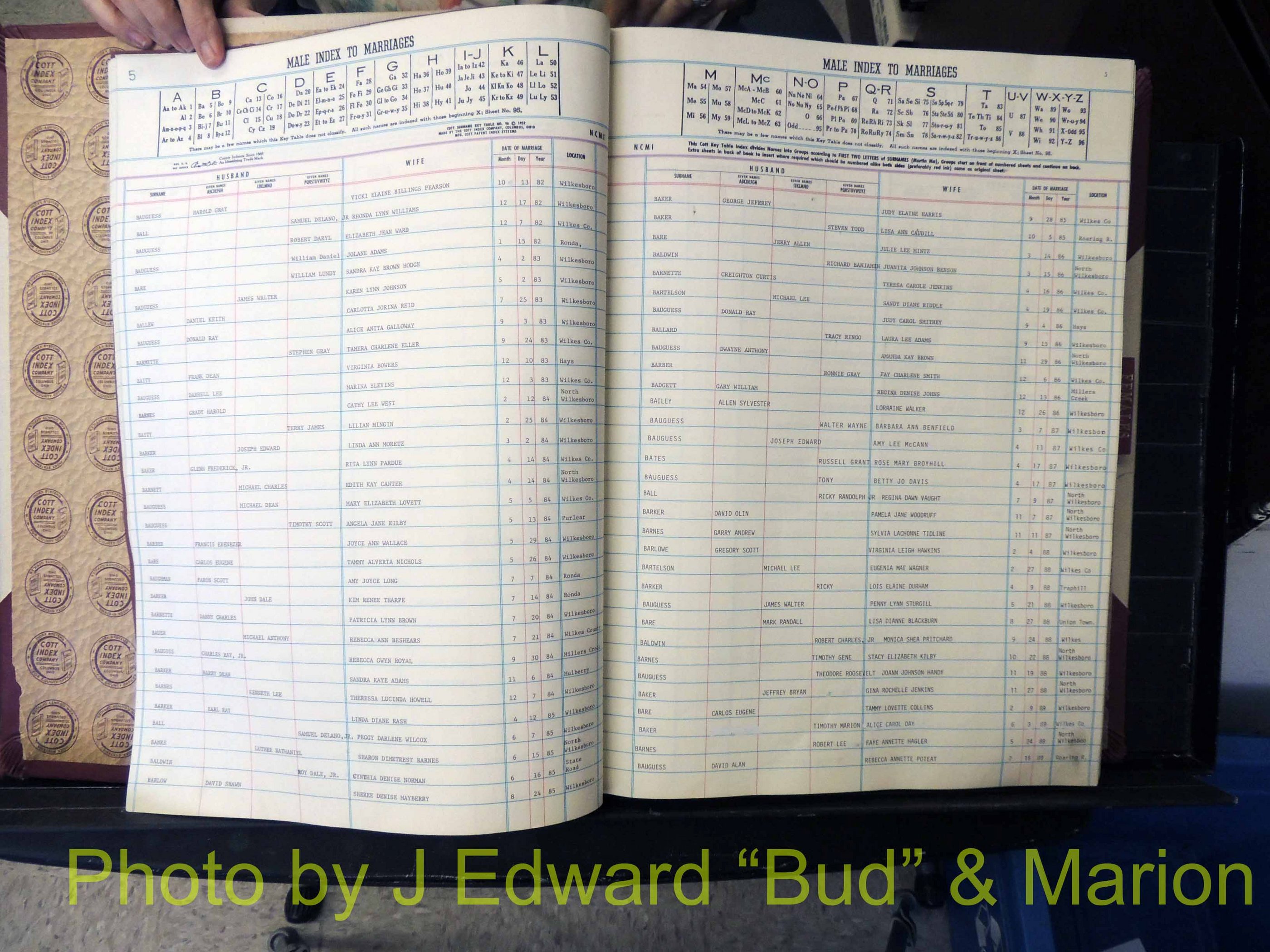 Wilkes Co, NC, Marriage Book 9, 1979-1991 (108).JPG