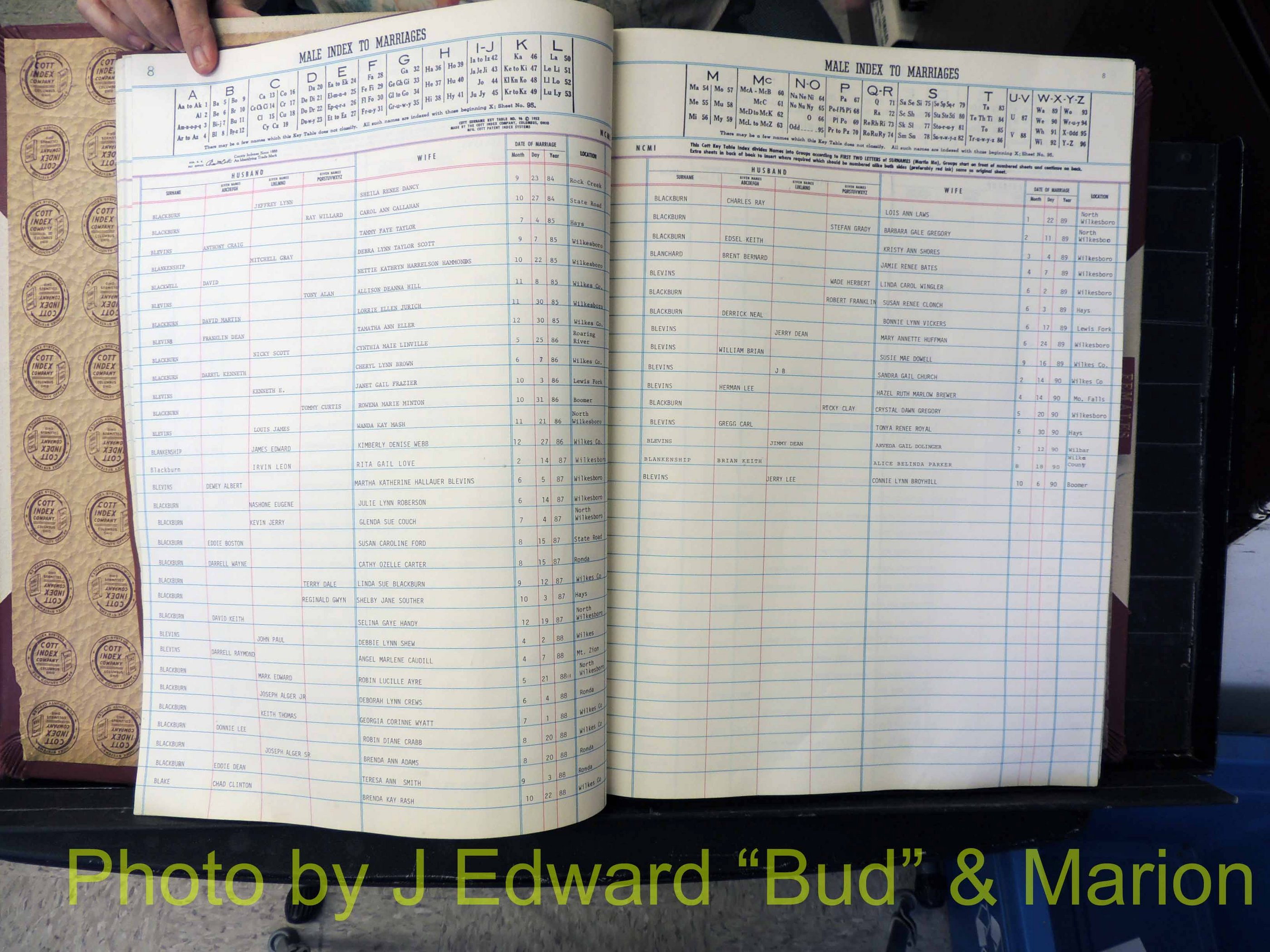 Wilkes Co, NC, Marriage Book 9, 1979-1991 (112).JPG