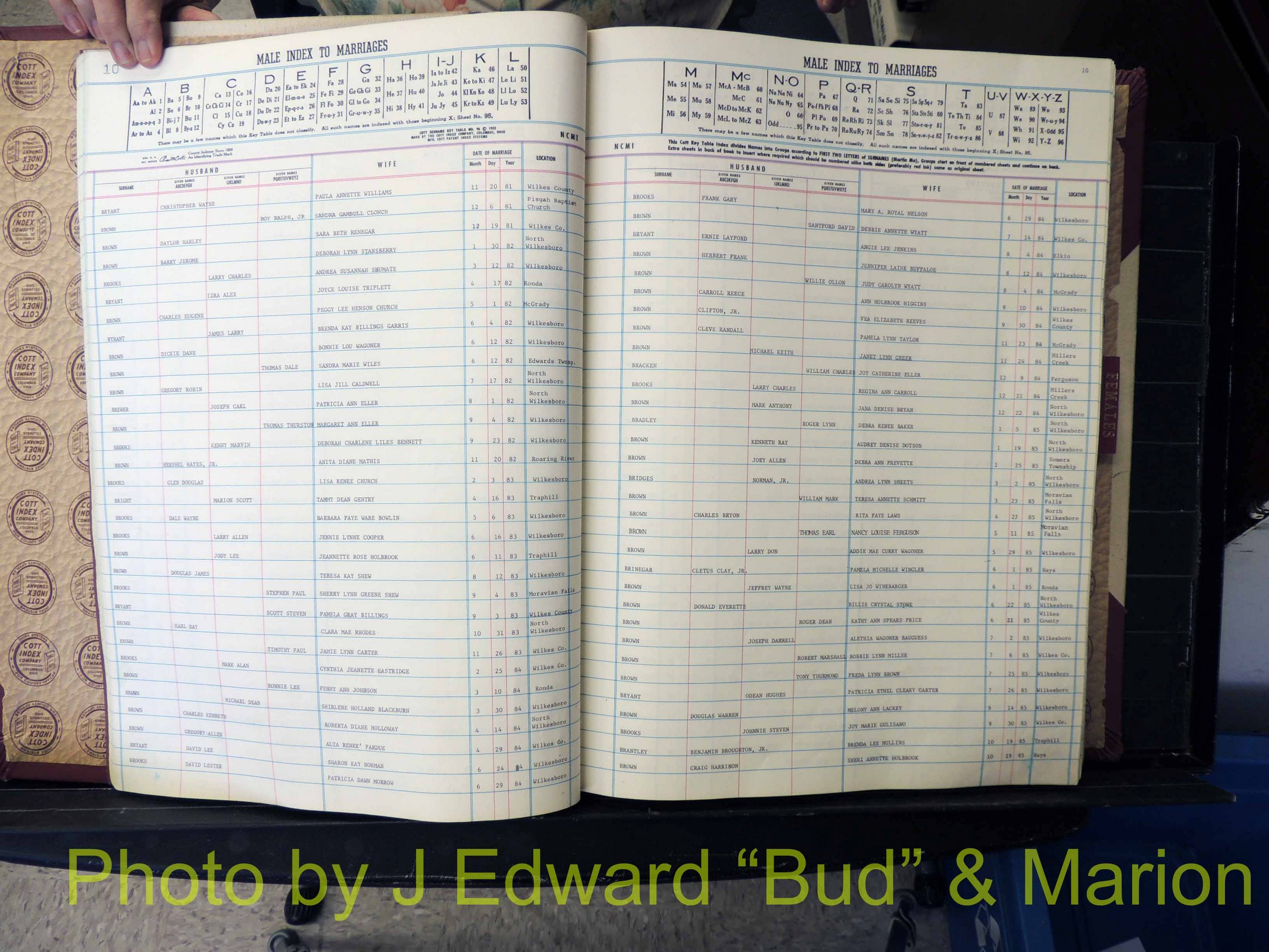 Wilkes Co, NC, Marriage Book 9, 1979-1991 (115).JPG