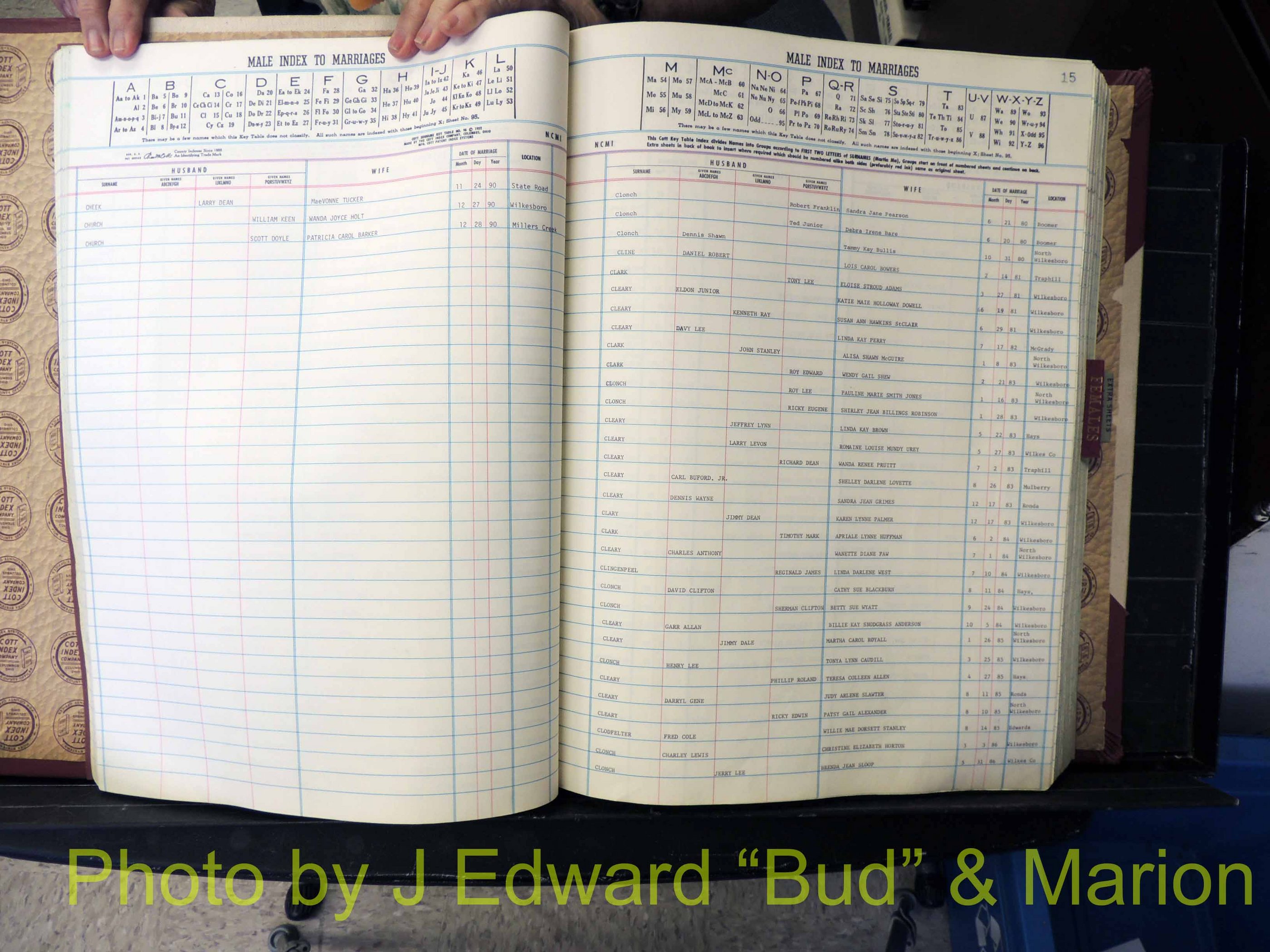 Wilkes Co, NC, Marriage Book 9, 1979-1991 (127).JPG