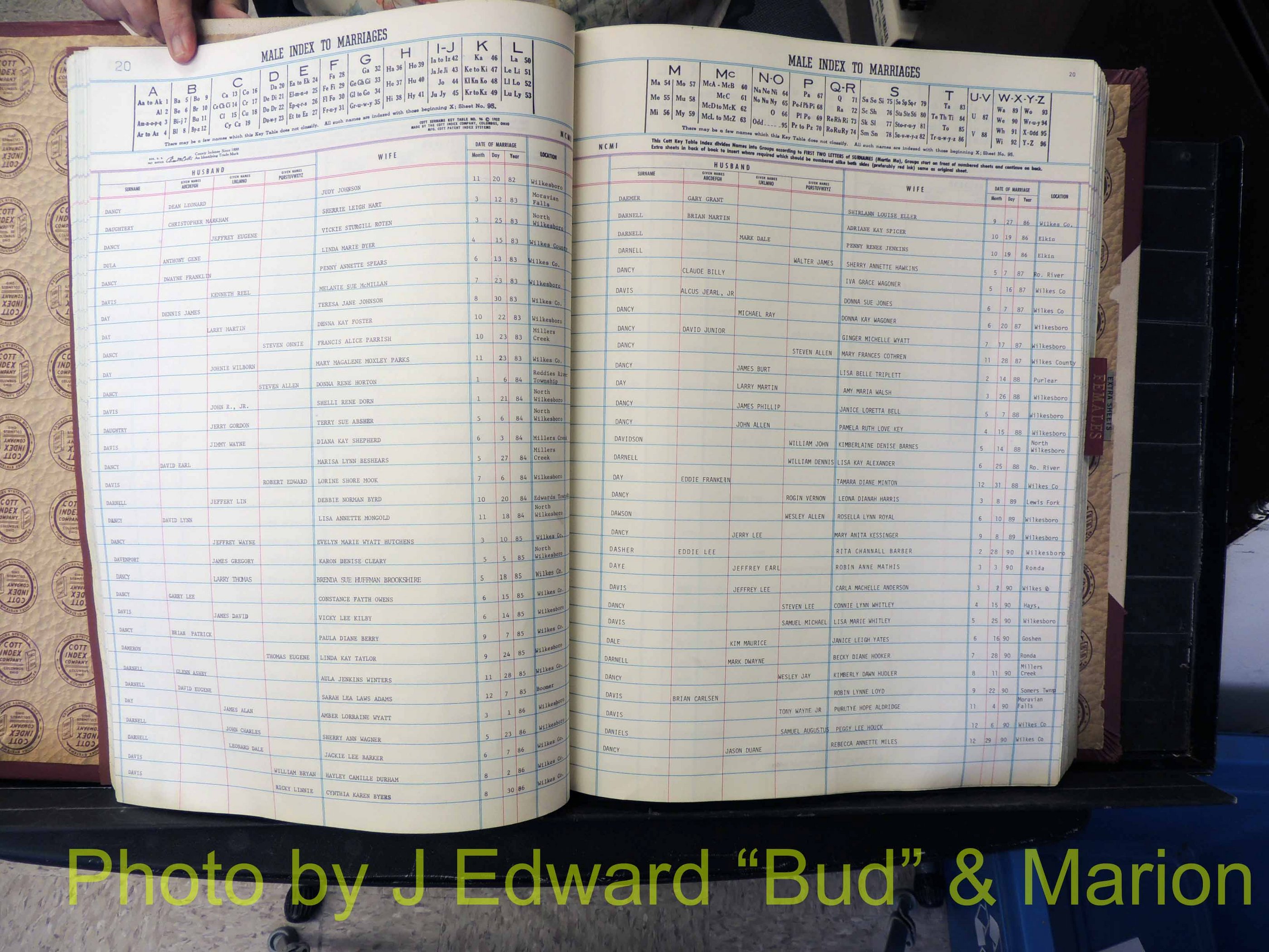 Wilkes Co, NC, Marriage Book 9, 1979-1991 (134).JPG