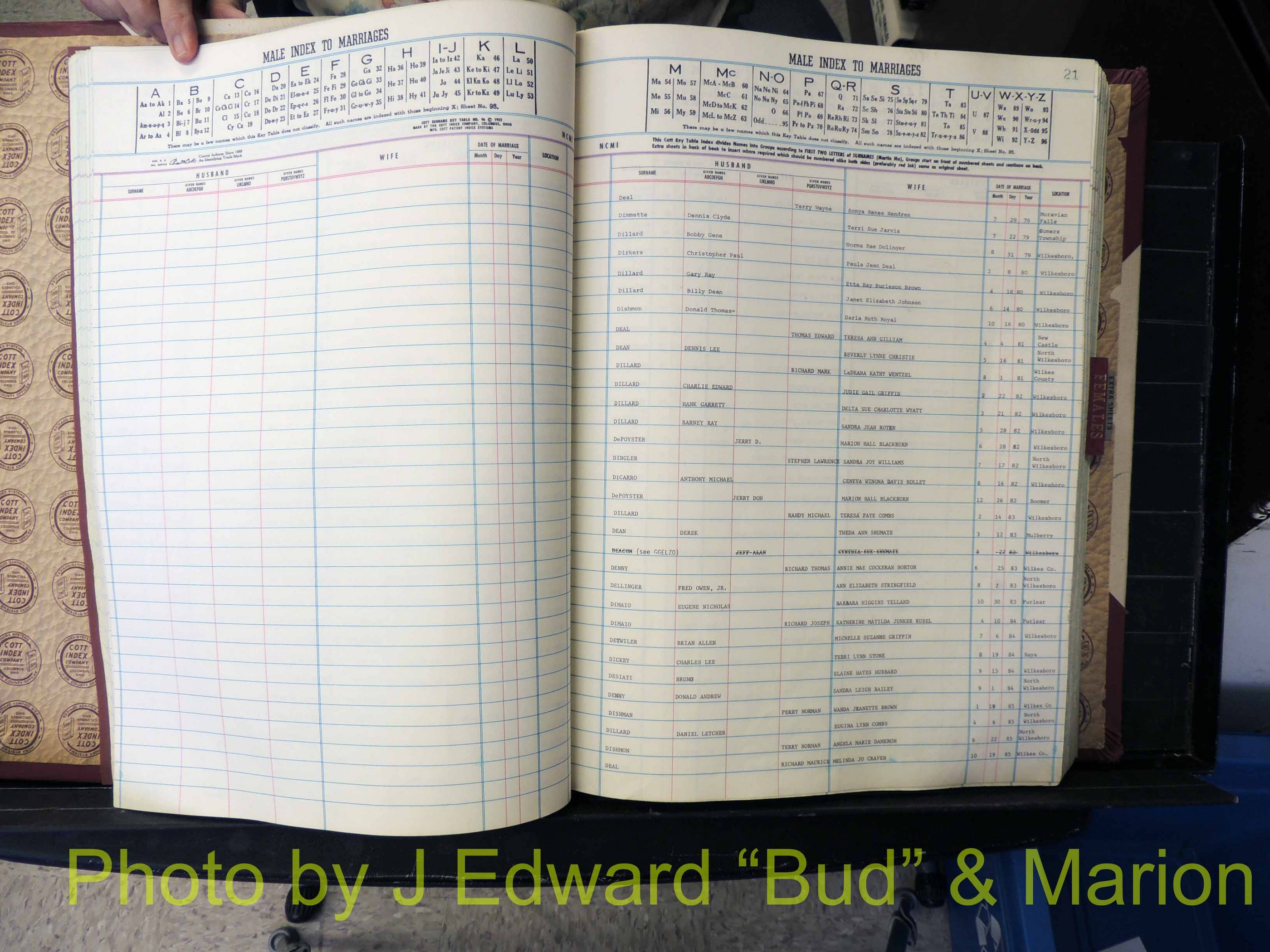 Wilkes Co, NC, Marriage Book 9, 1979-1991 (135).JPG