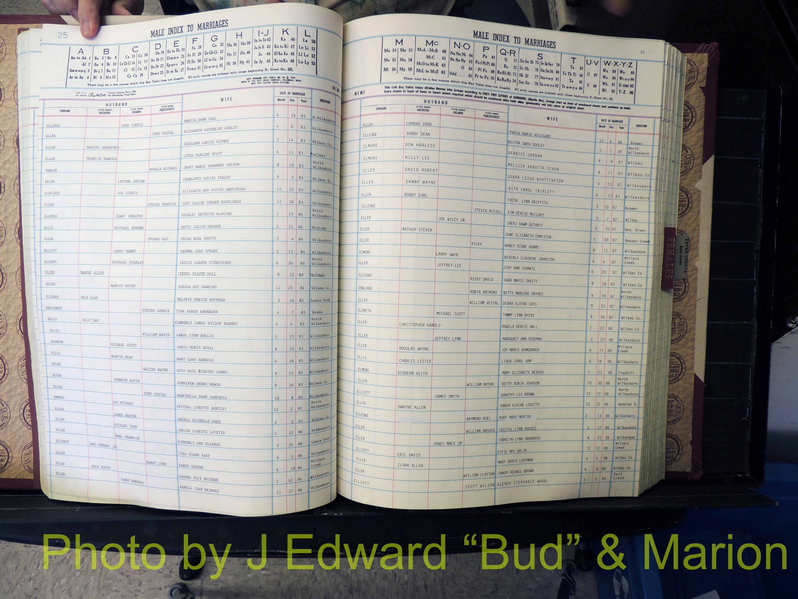 Wilkes Co, NC, Marriage Book 9, 1979-1991 (140).JPG