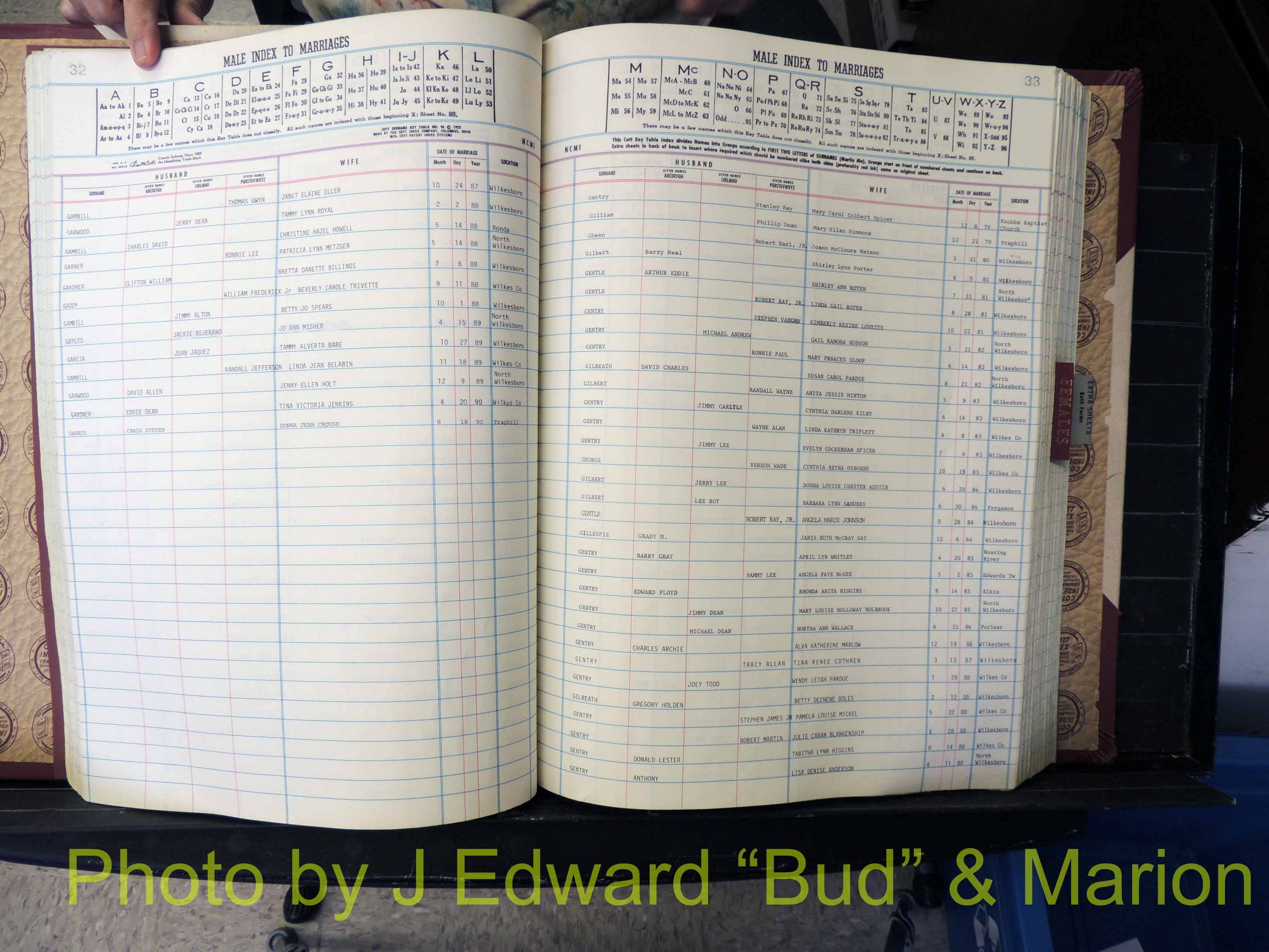 Wilkes Co, NC, Marriage Book 9, 1979-1991 (148).JPG