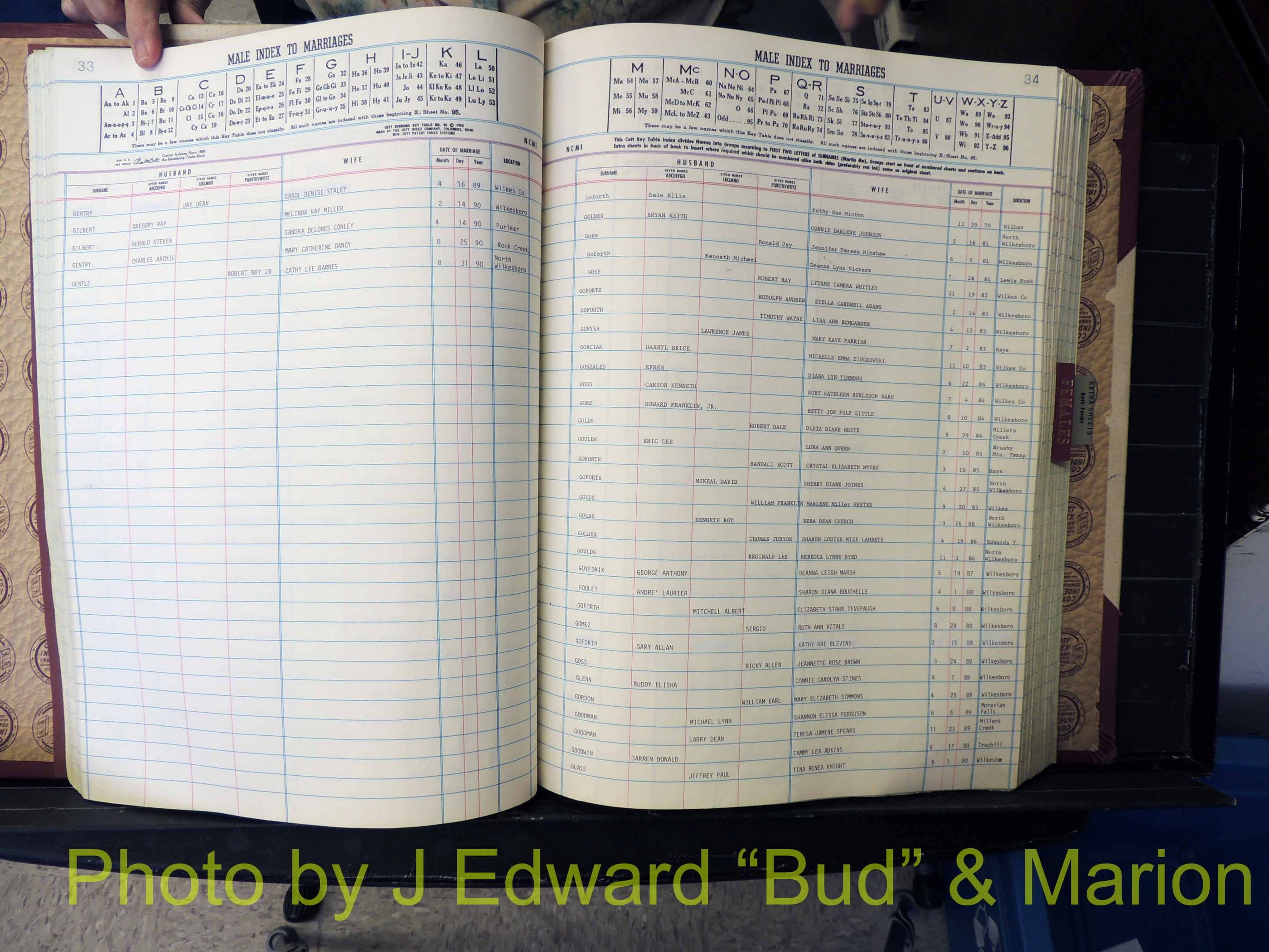 Wilkes Co, NC, Marriage Book 9, 1979-1991 (149).JPG