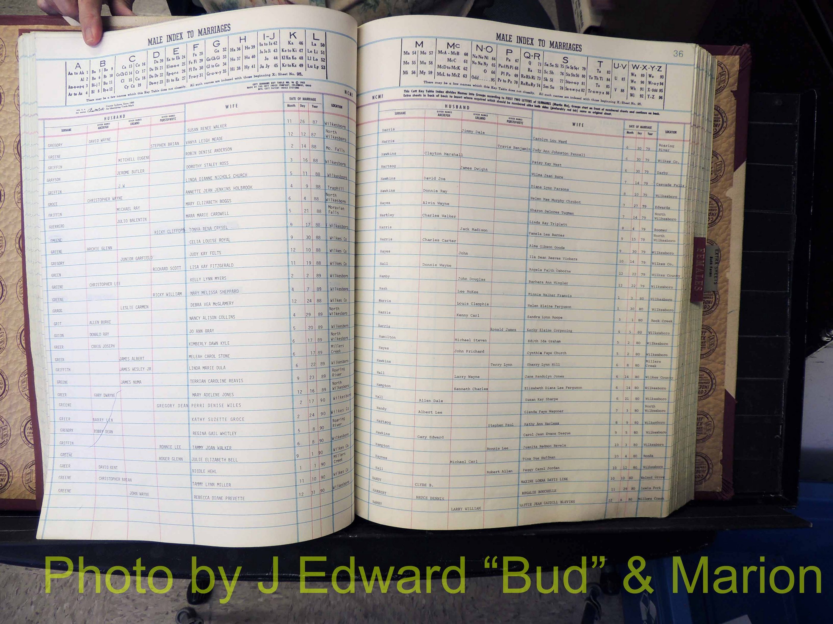 Wilkes Co, NC, Marriage Book 9, 1979-1991 (152).JPG