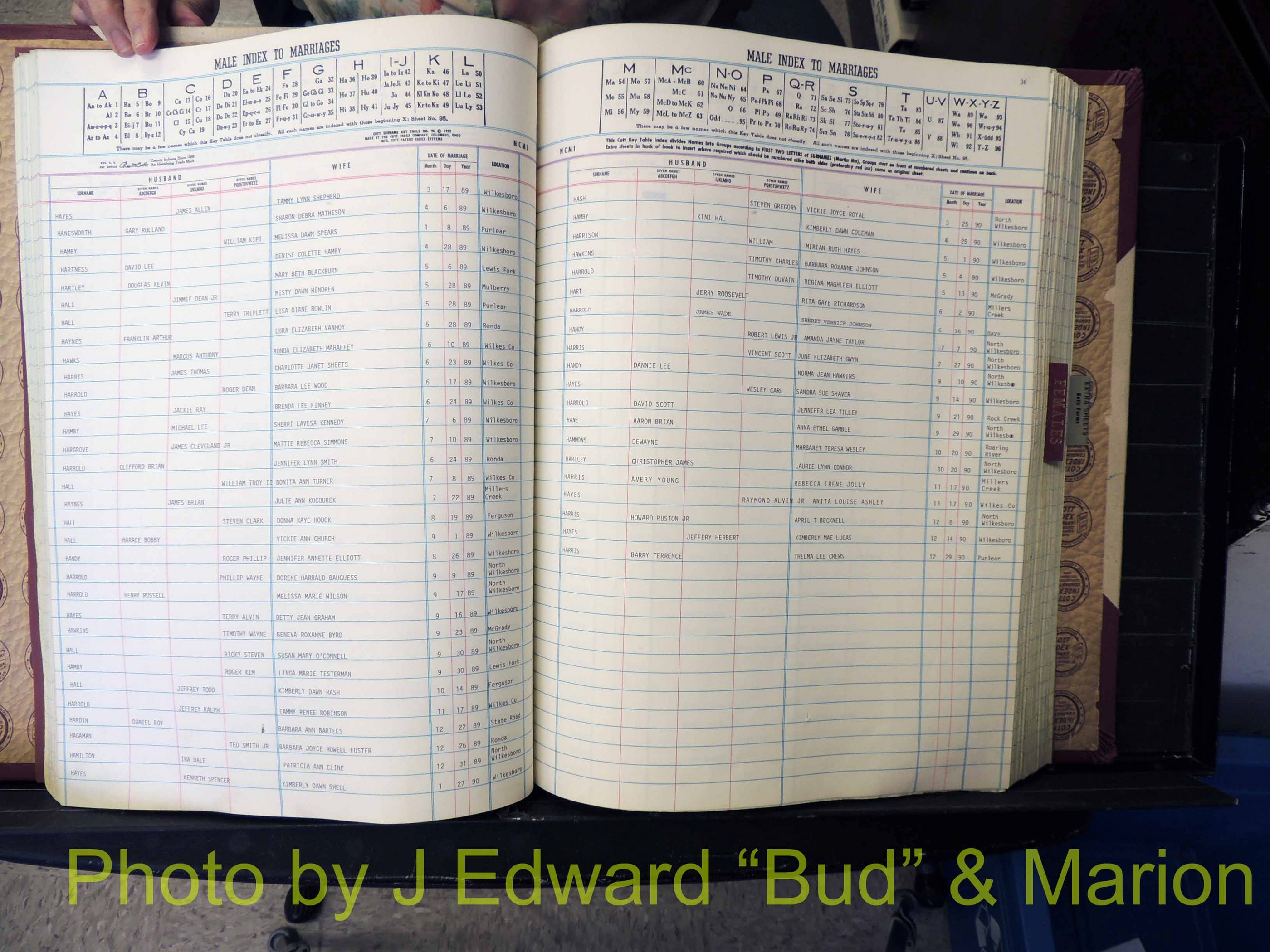 Wilkes Co, NC, Marriage Book 9, 1979-1991 (156).JPG