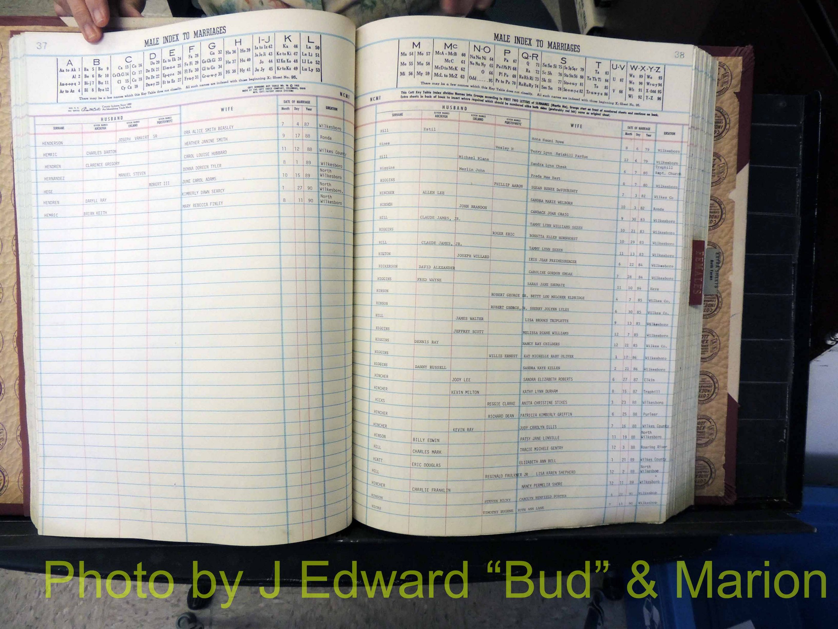 Wilkes Co, NC, Marriage Book 9, 1979-1991 (158).JPG