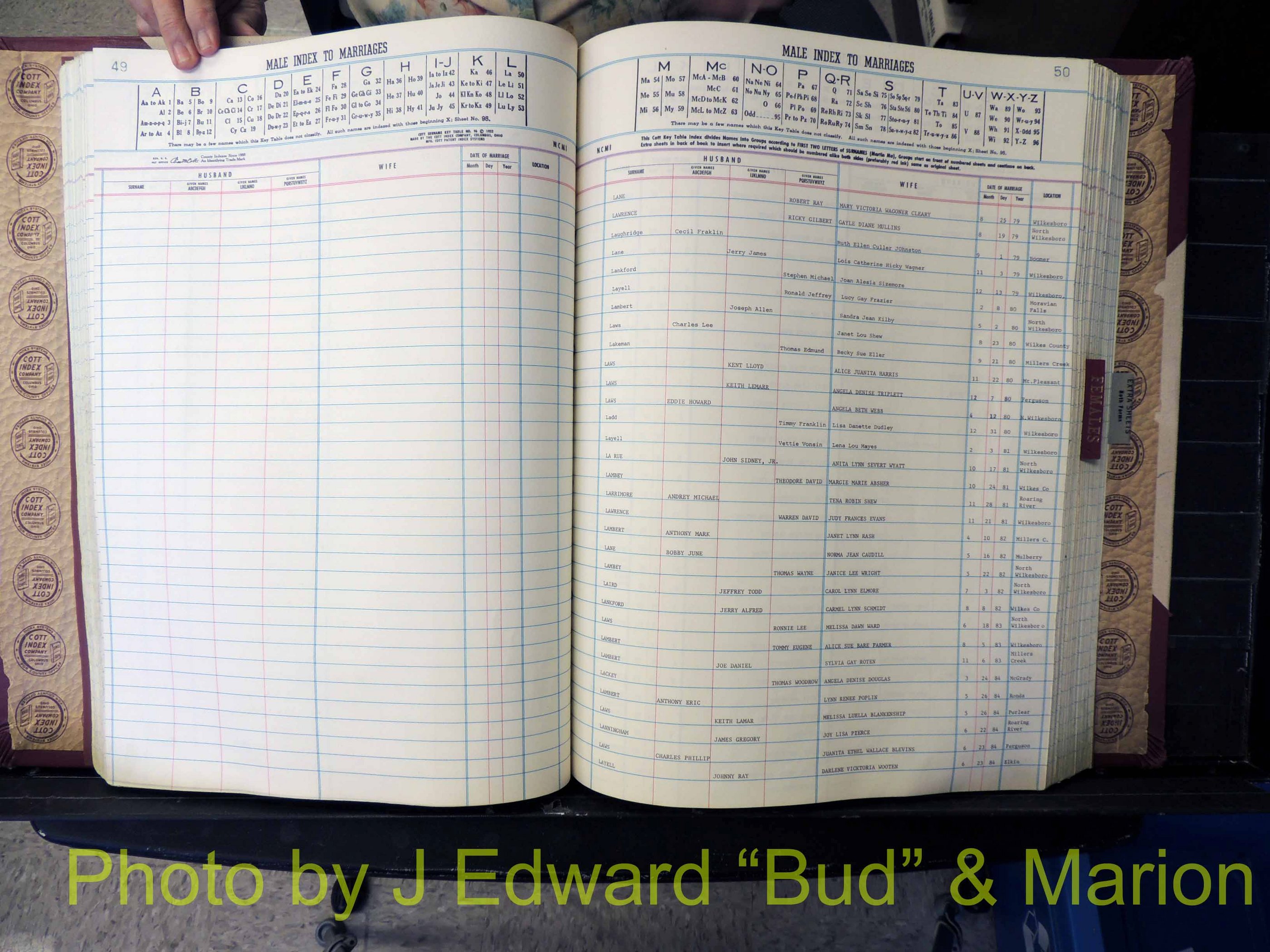 Wilkes Co, NC, Marriage Book 9, 1979-1991 (174).JPG