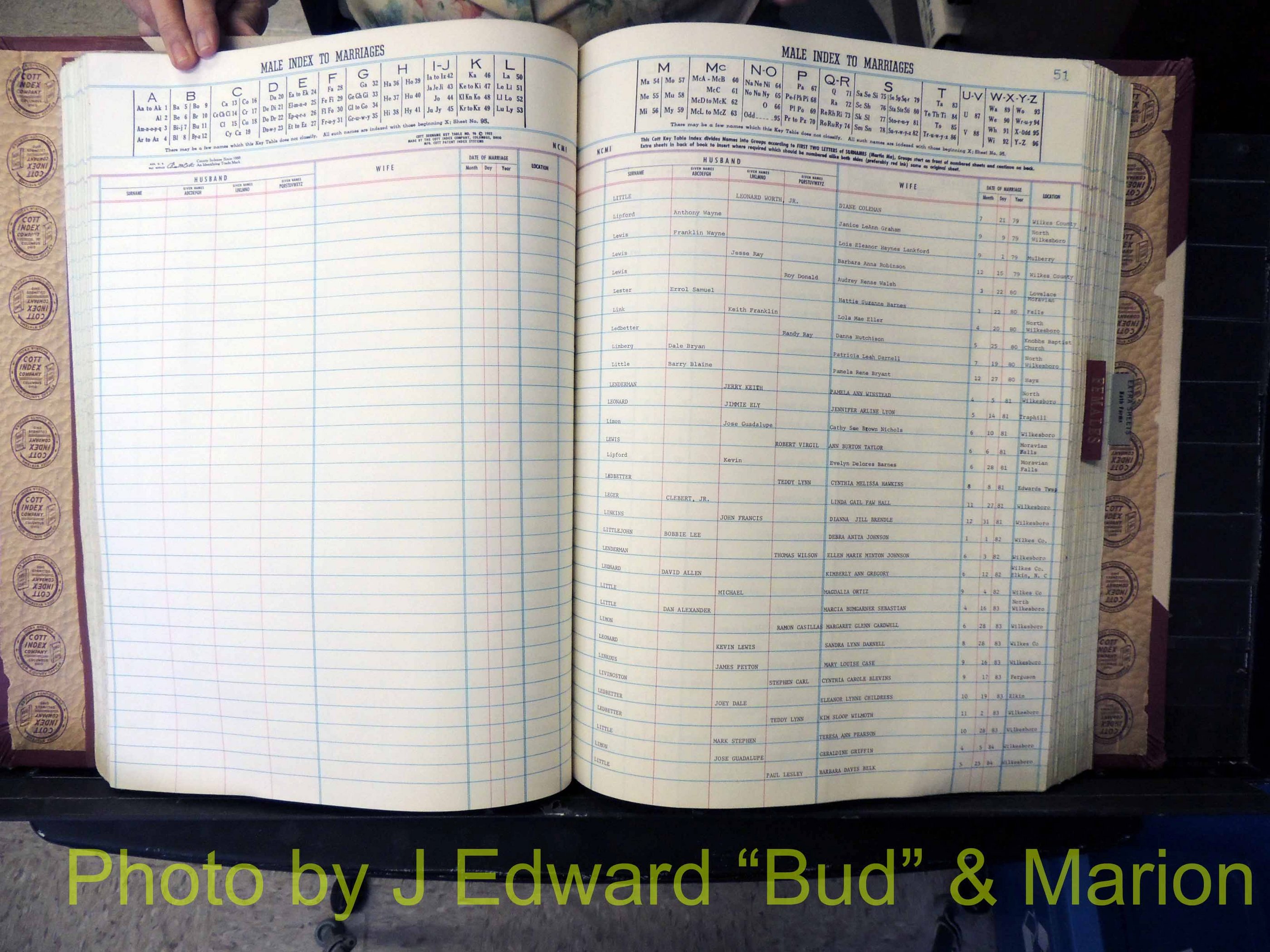 Wilkes Co, NC, Marriage Book 9, 1979-1991 (176).JPG