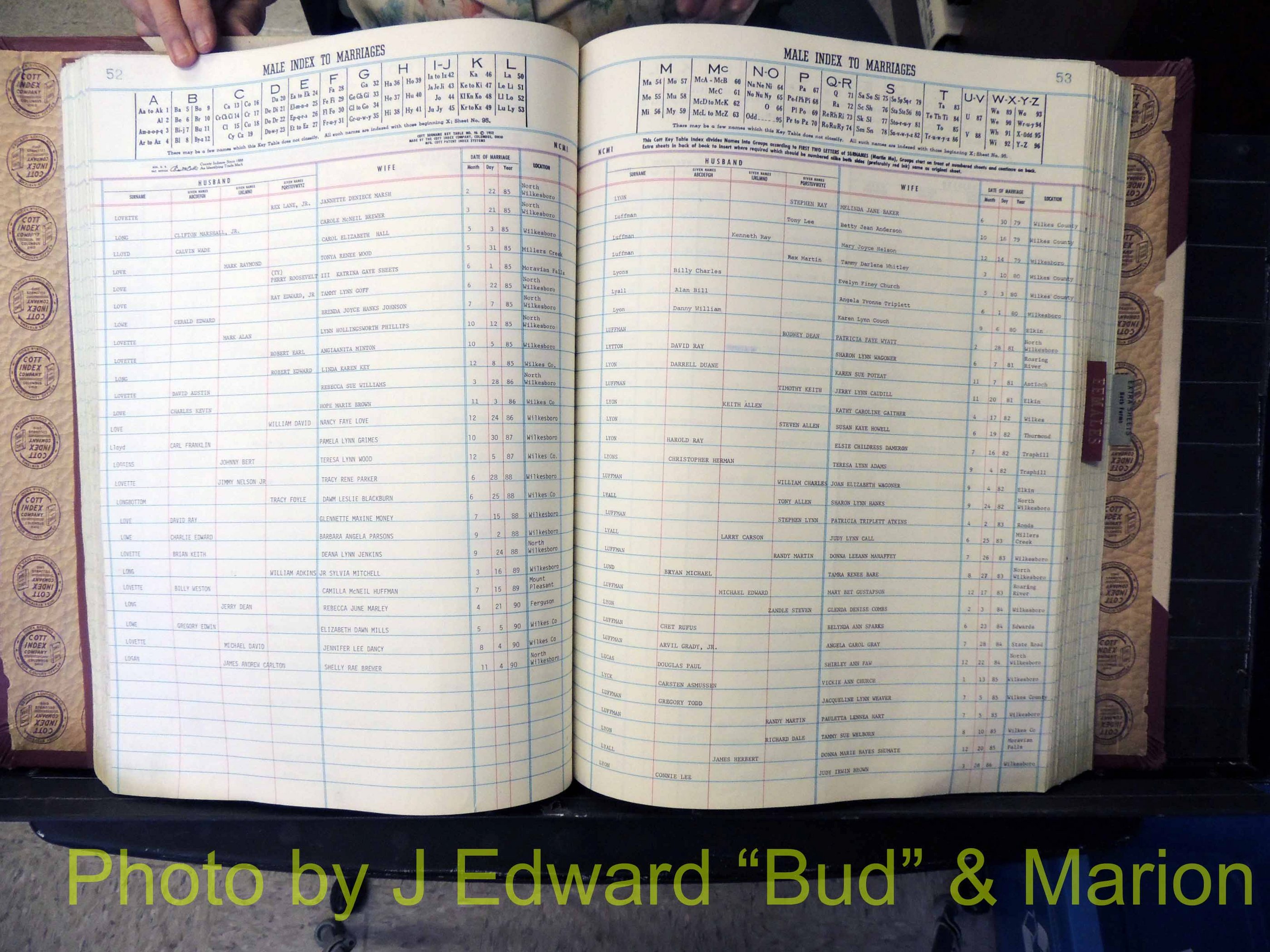 Wilkes Co, NC, Marriage Book 9, 1979-1991 (178).JPG