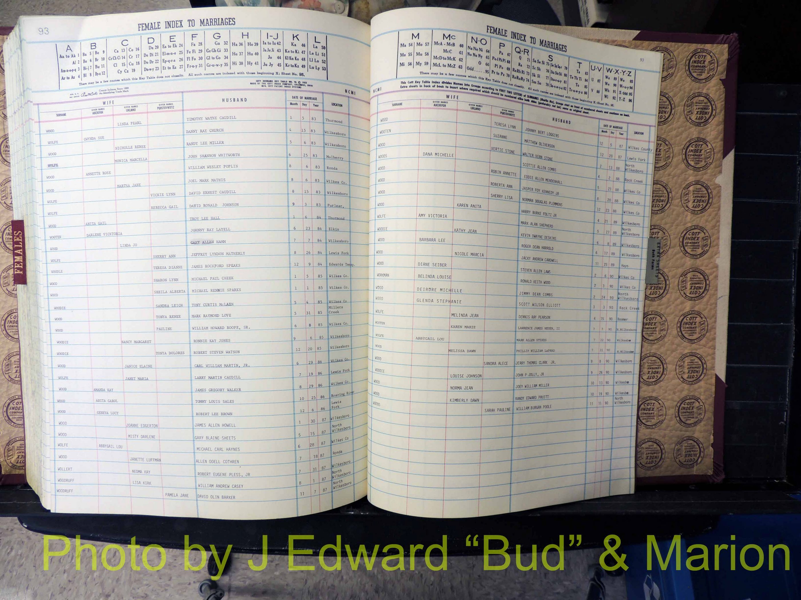 Wilkes Co, NC, Marriage Book 9, 1979-1991 (385).JPG