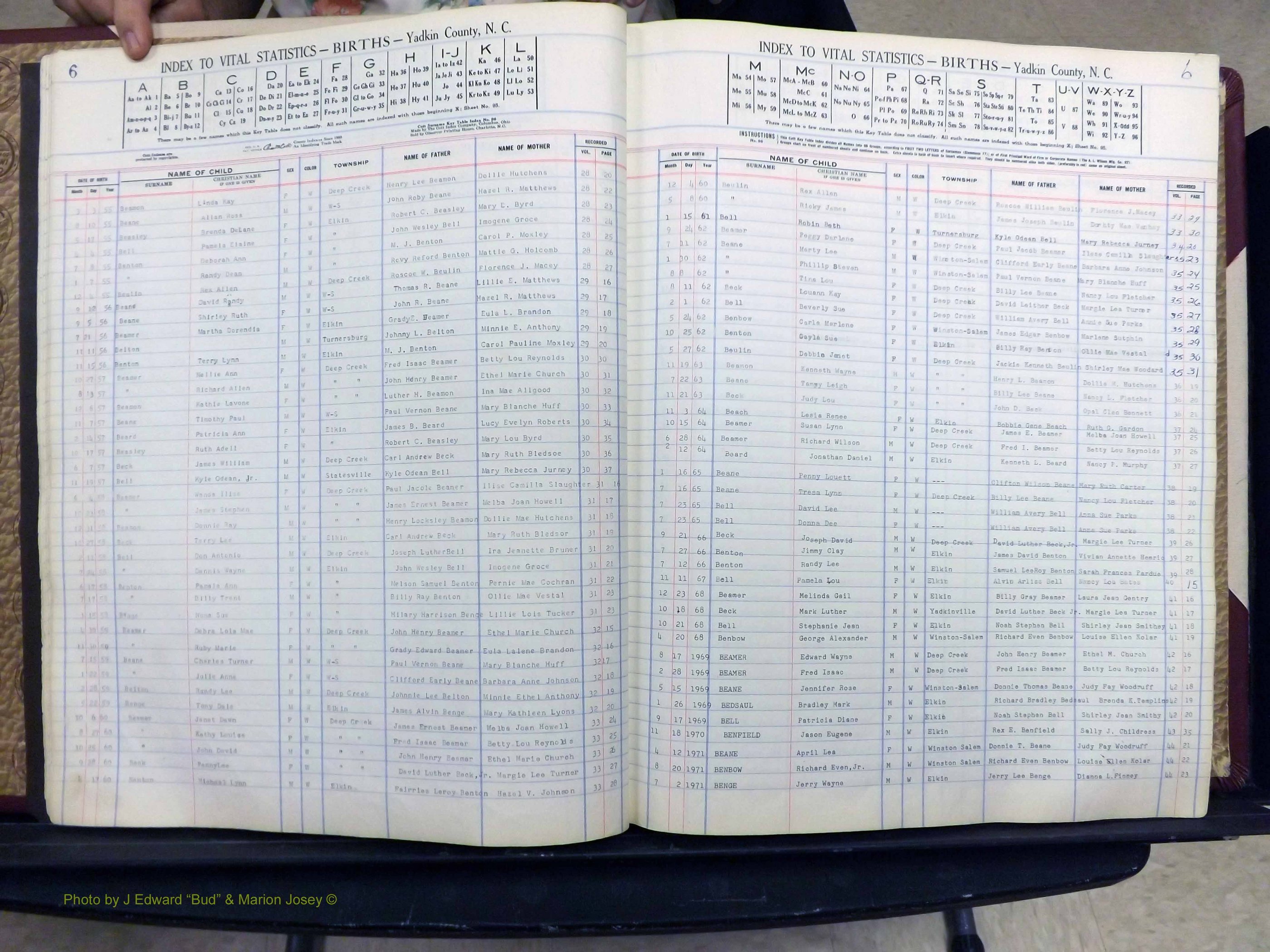Yadkin Co, NC, Births, A-Z, 1947-1991 (114).JPG