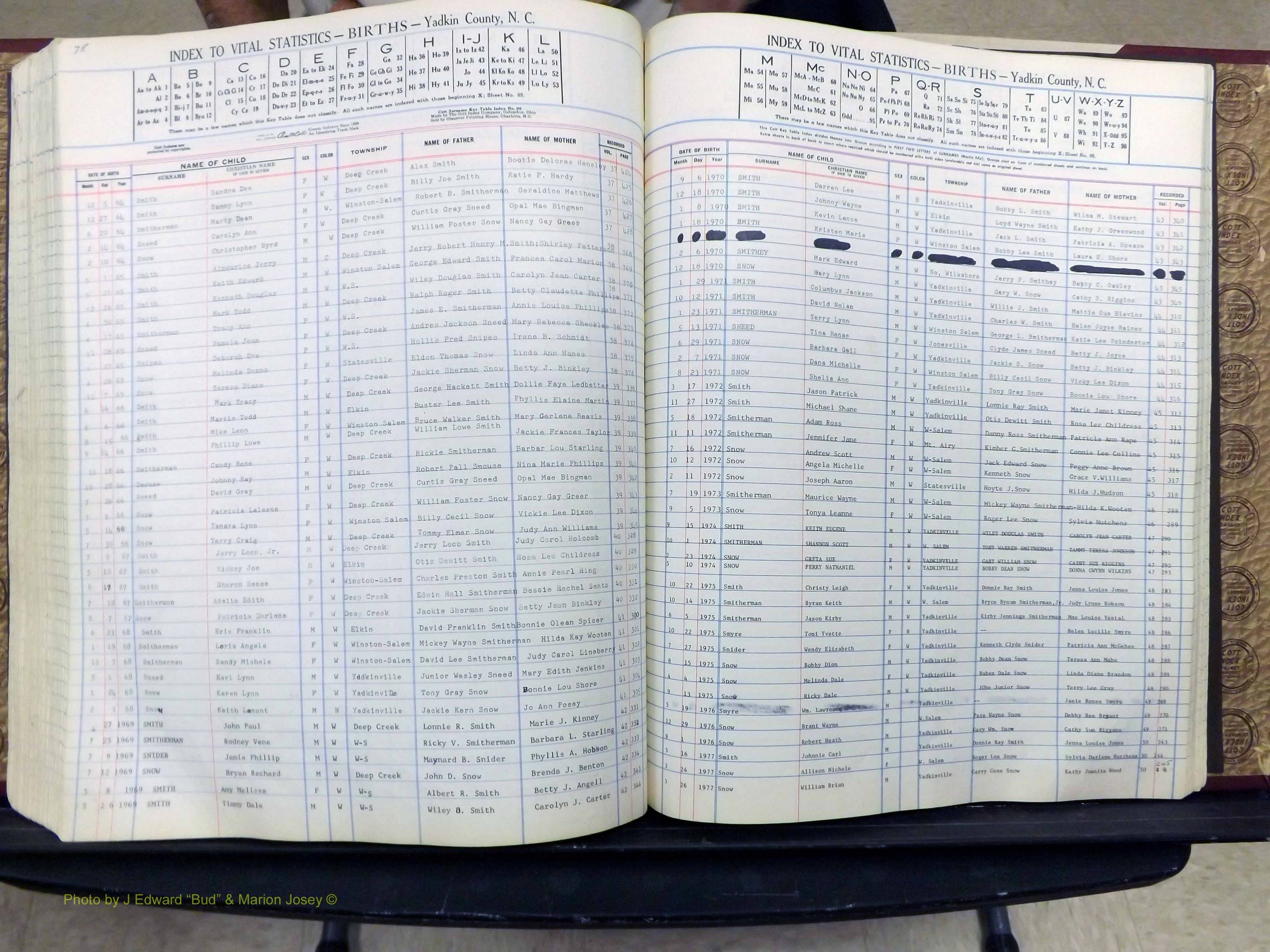 Yadkin Co, NC, Births, A-Z, 1947-1991 (311).JPG