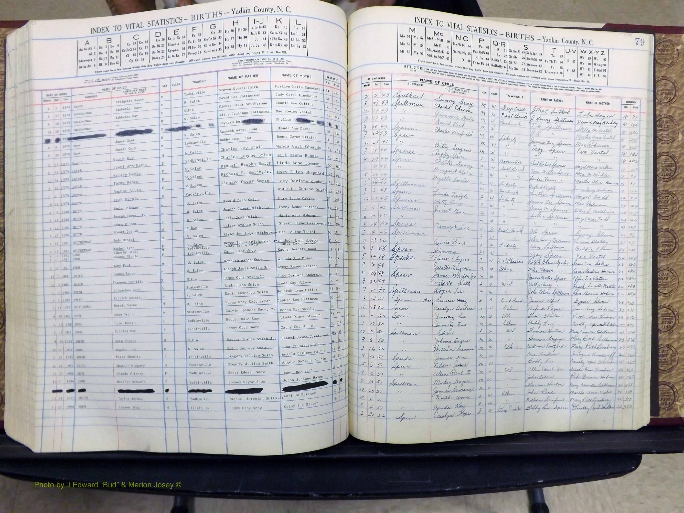 Yadkin Co, NC, Births, A-Z, 1947-1991 (312).JPG