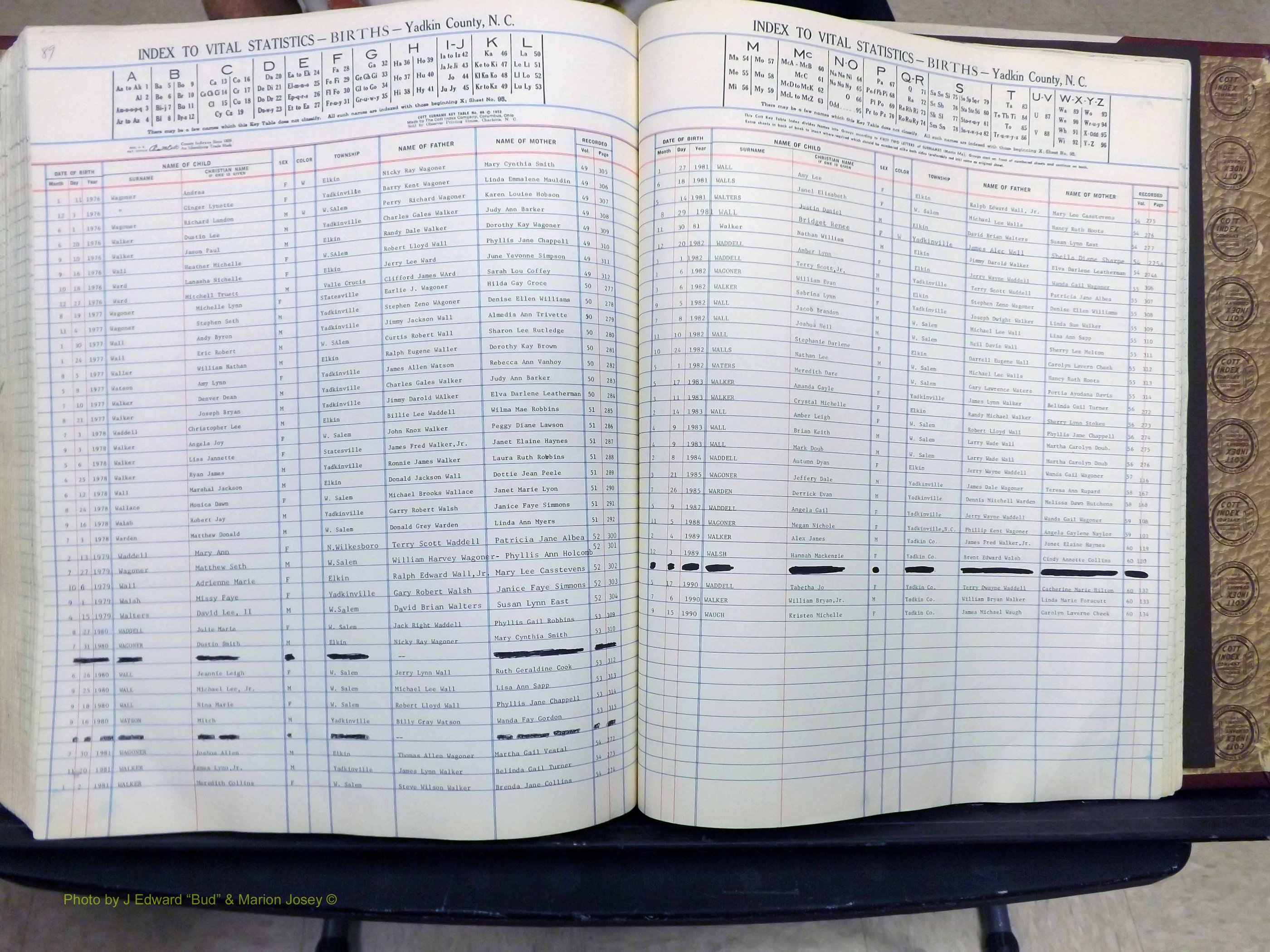 Yadkin Co, NC, Births, A-Z, 1947-1991 (342).JPG