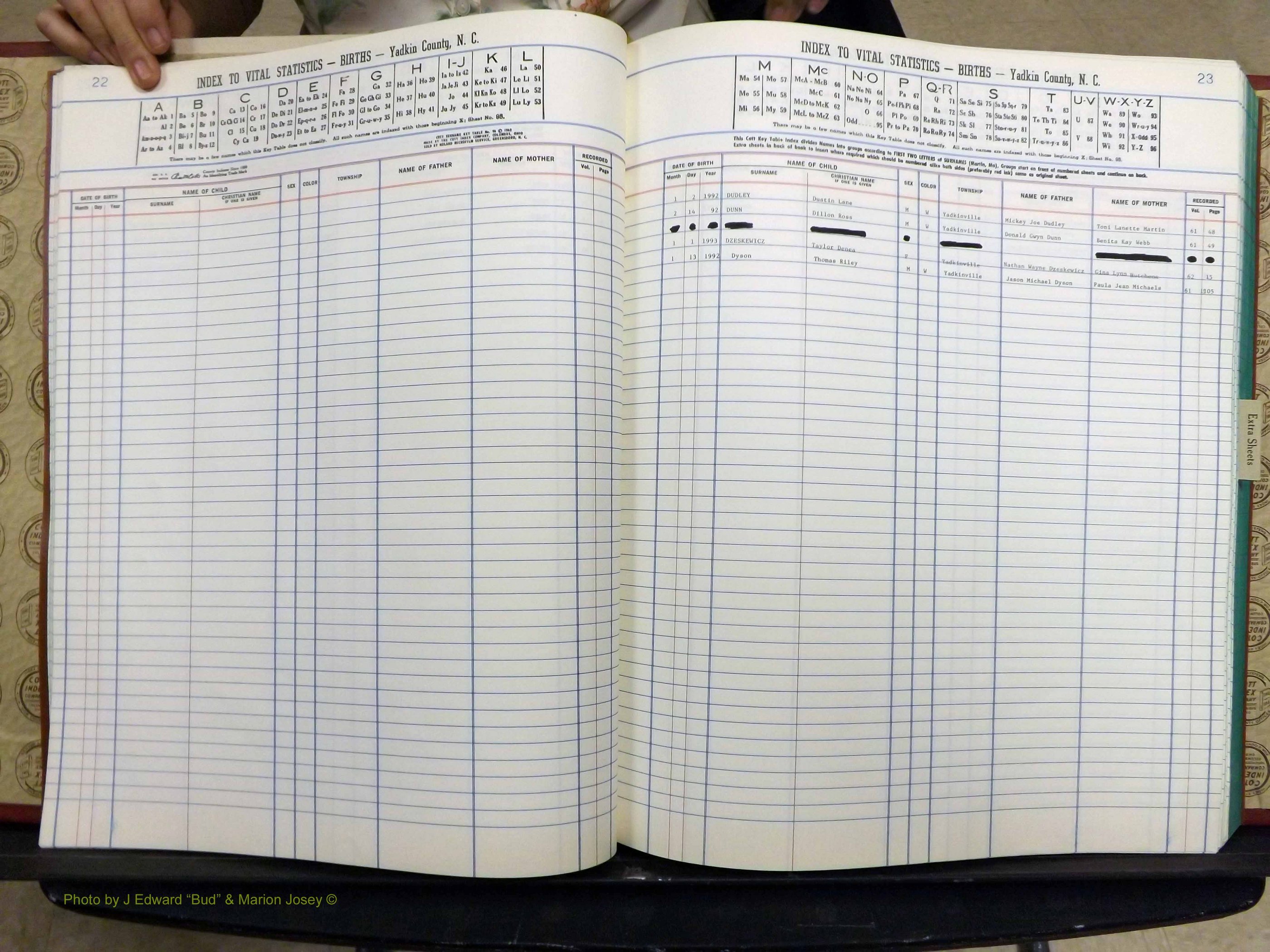 Yadkin Co, NC, Births, A-Z, 1991-2012 (120).JPG