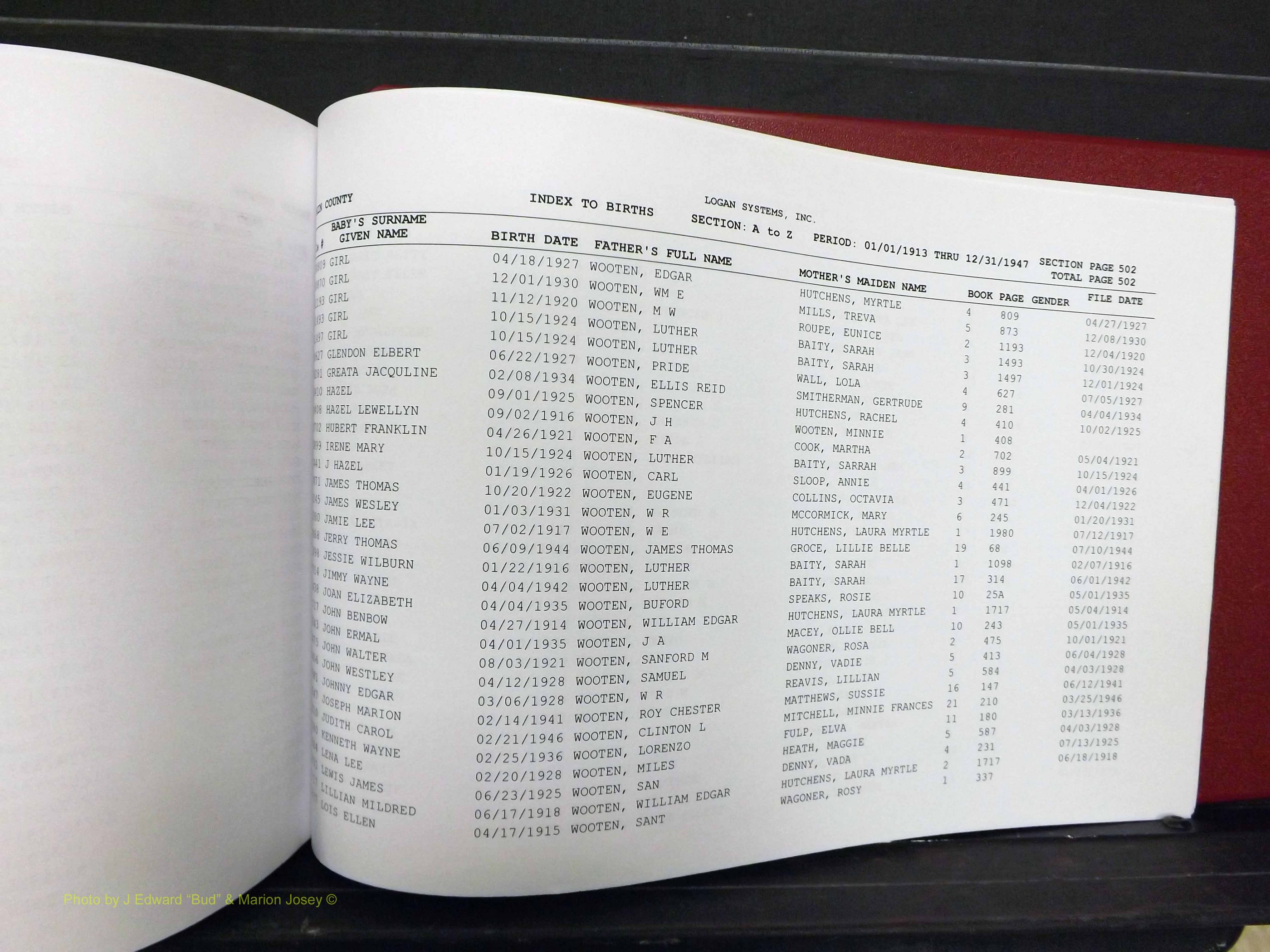 Yadkin Co, NC, Births, M-Z, 1913-1947 (343).JPG