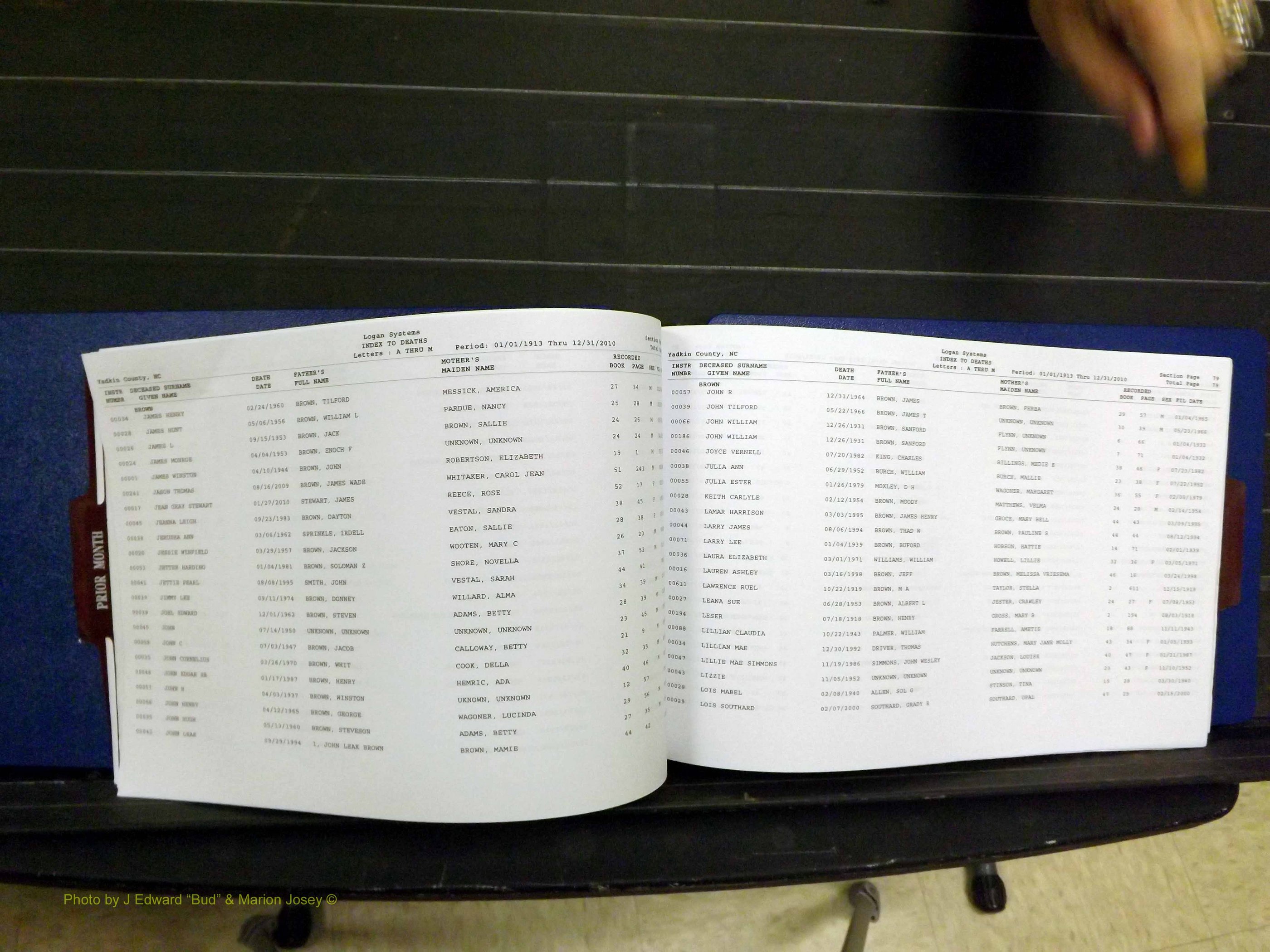 Yadkin Co, NC, Deaths, A-M, 1913-2012 (149).JPG