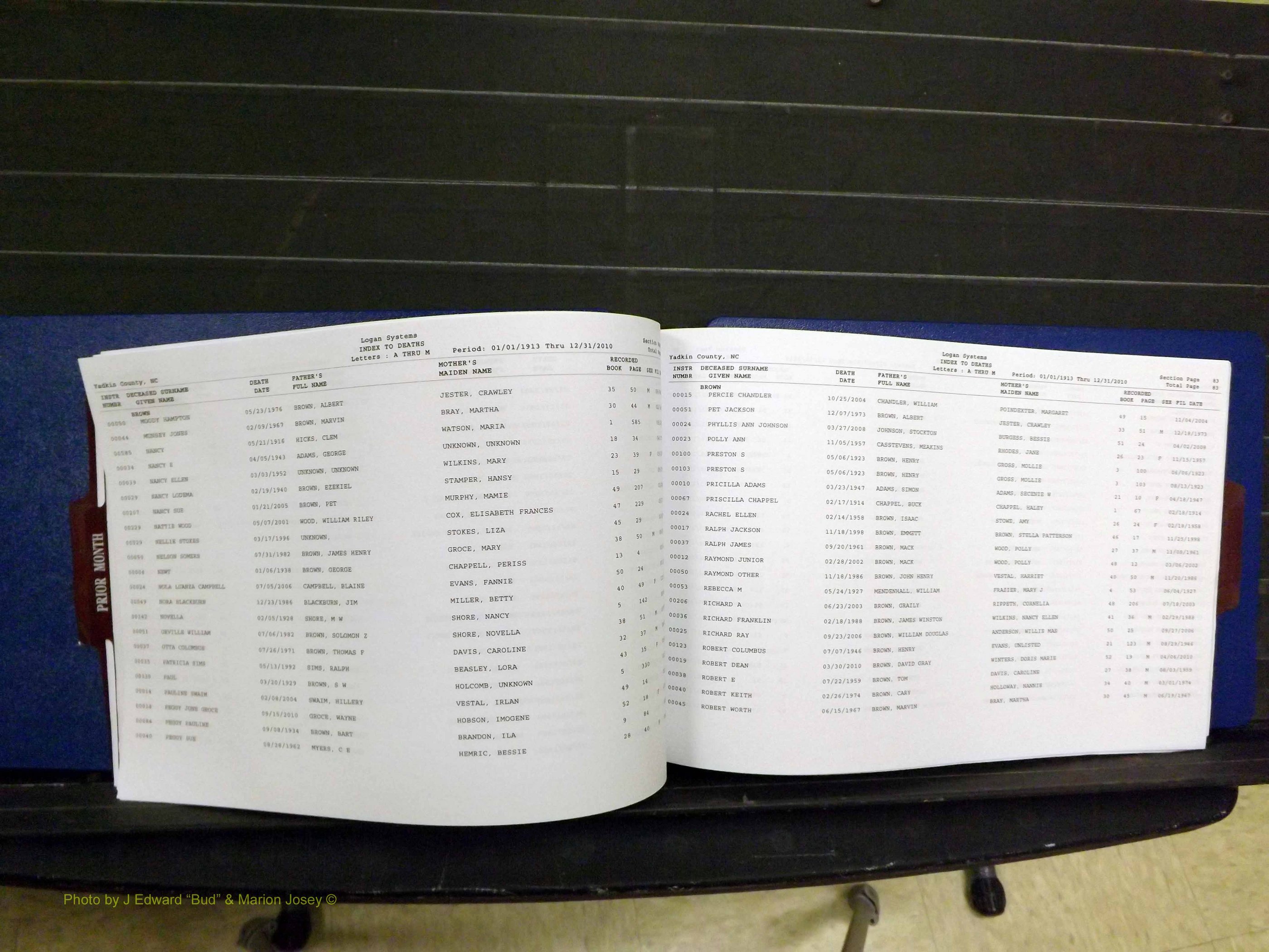 Yadkin Co, NC, Deaths, A-M, 1913-2012 (151).JPG