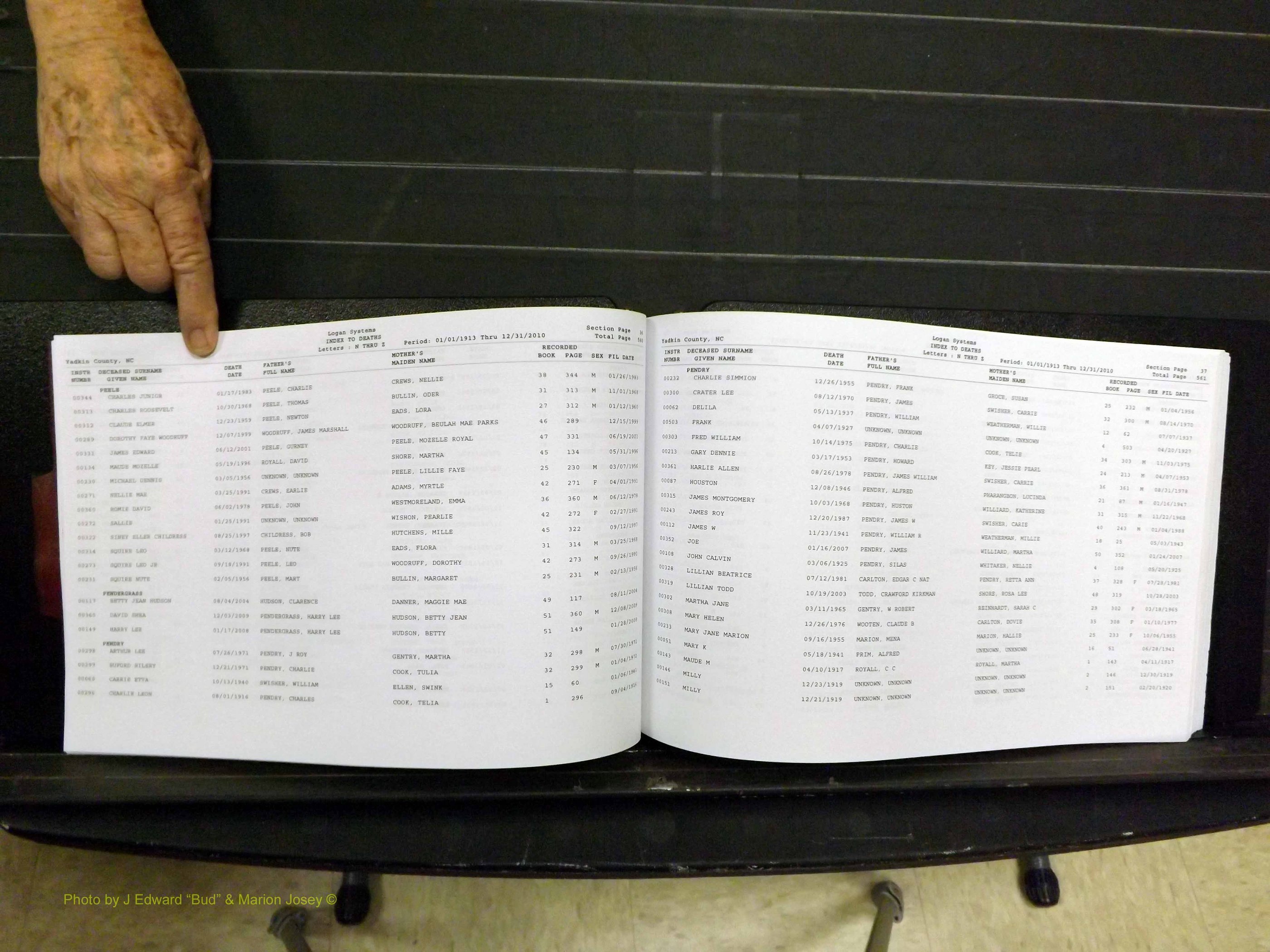 Yadkin Co, NC, Deaths, N-Z, 1913-2012 (124).JPG