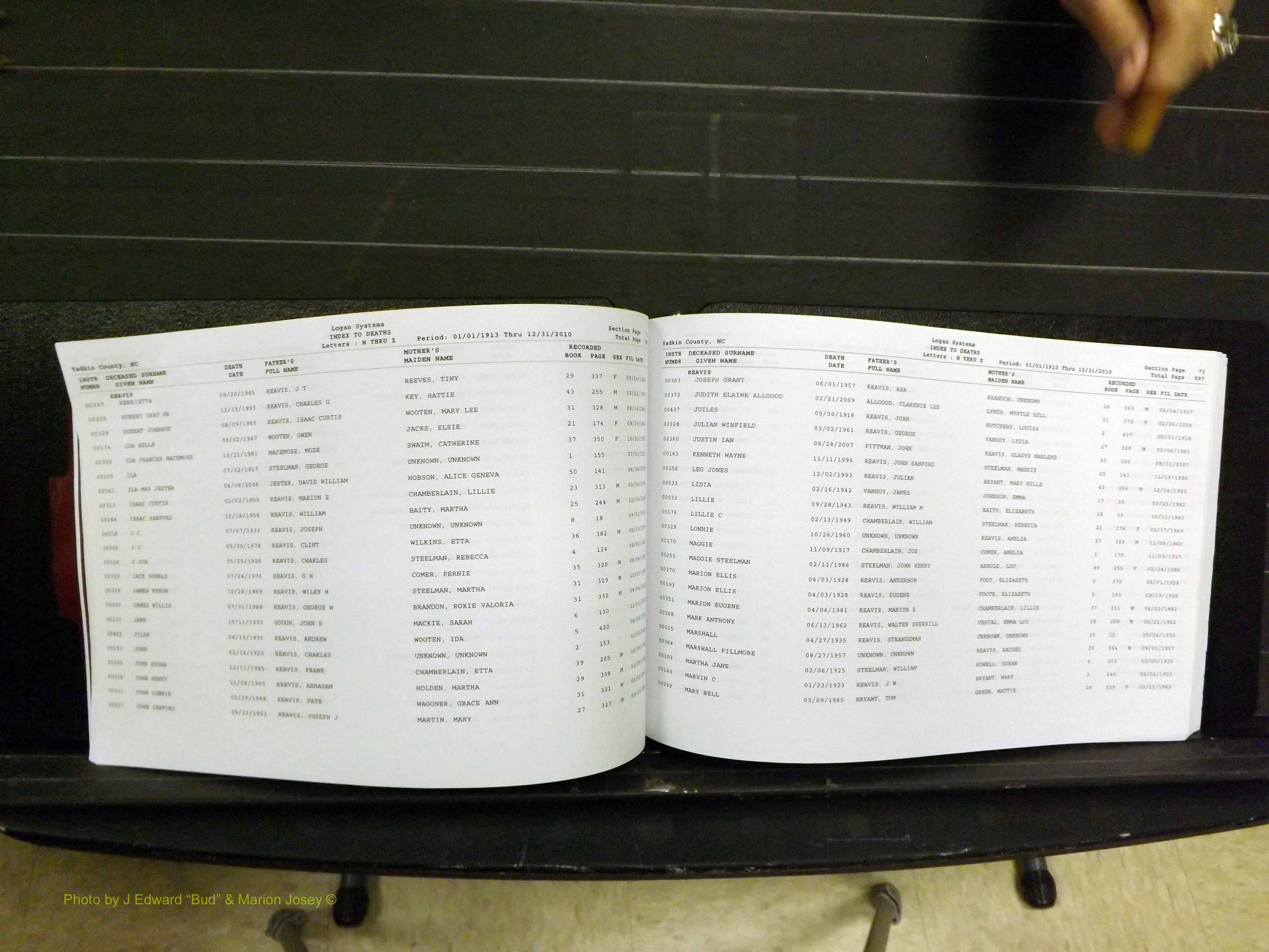 Yadkin Co, NC, Deaths, N-Z, 1913-2012 (142).JPG