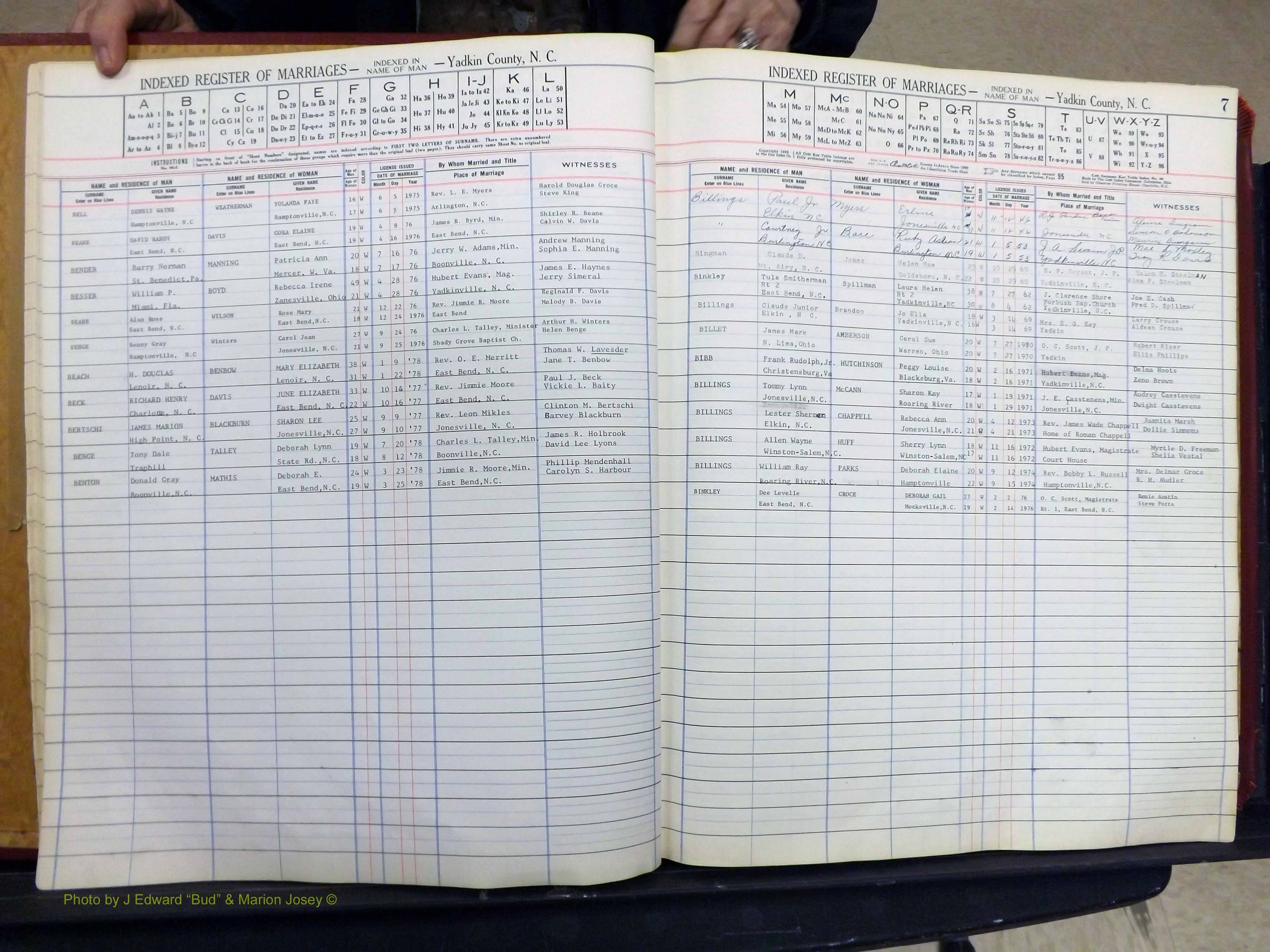 Yadkin Co, NC, Marriage Book 6, 1944-1979 (113).JPG
