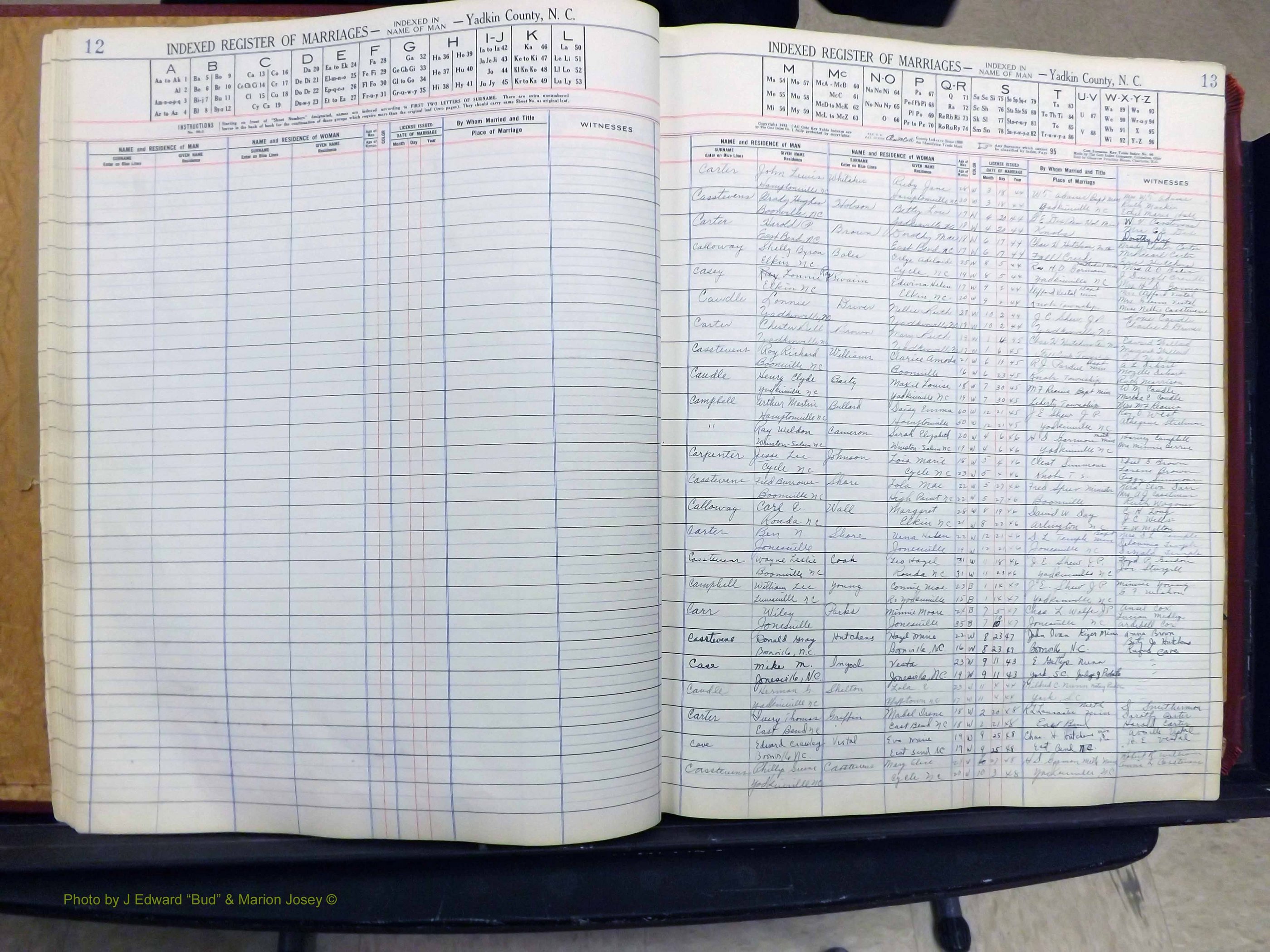 Yadkin Co, NC, Marriage Book 6, 1944-1979 (126).JPG