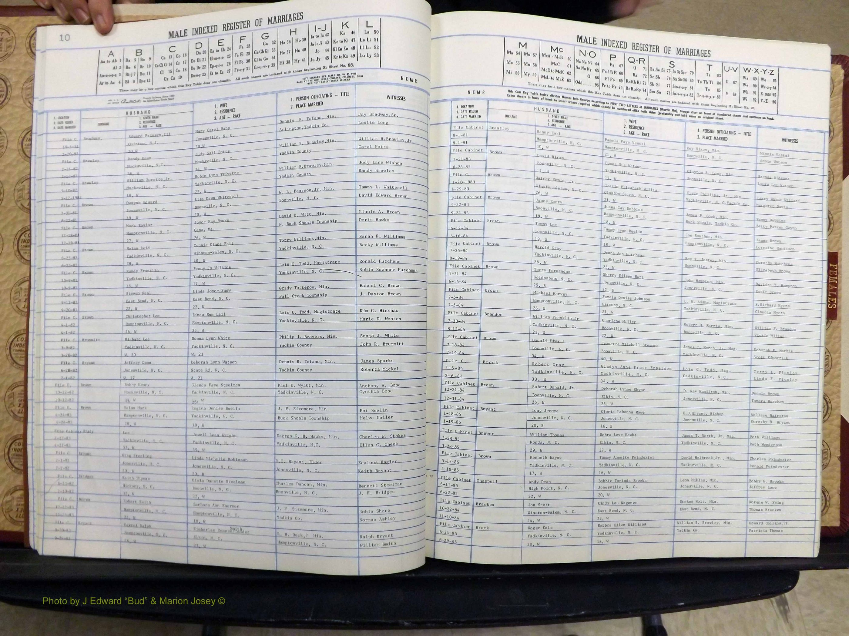 Yadkin Co, NC, Marriage Book 7, 1979-1991 (115).JPG