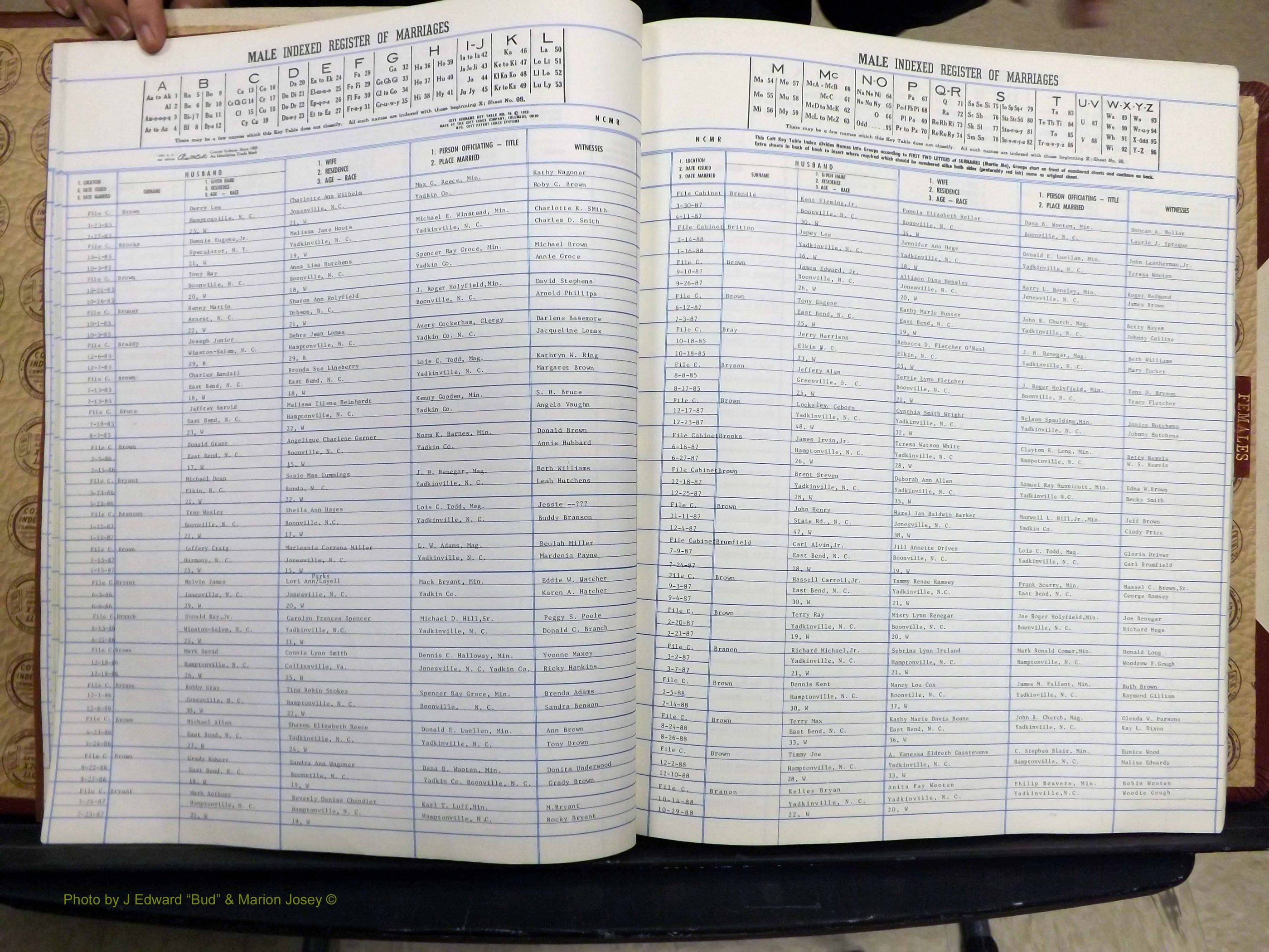 Yadkin Co, NC, Marriage Book 7, 1979-1991 (116).JPG