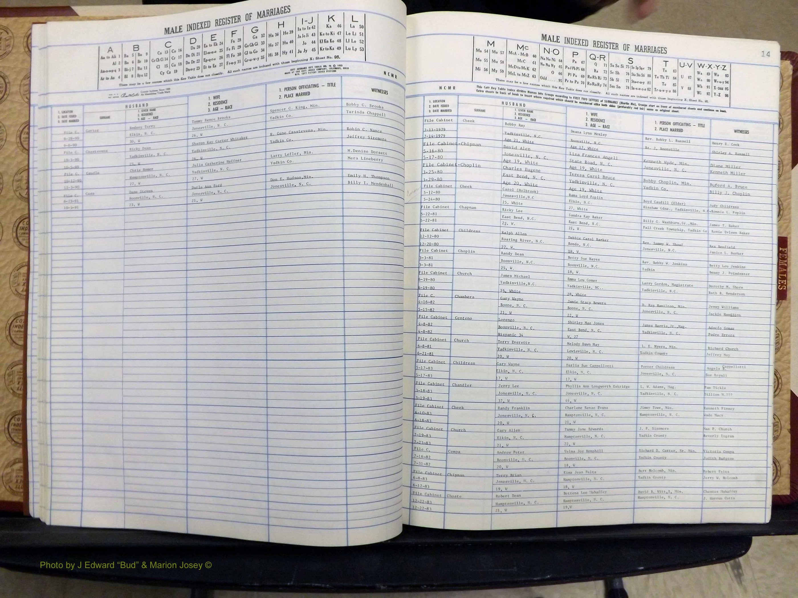 Yadkin Co, NC, Marriage Book 7, 1979-1991 (124).JPG