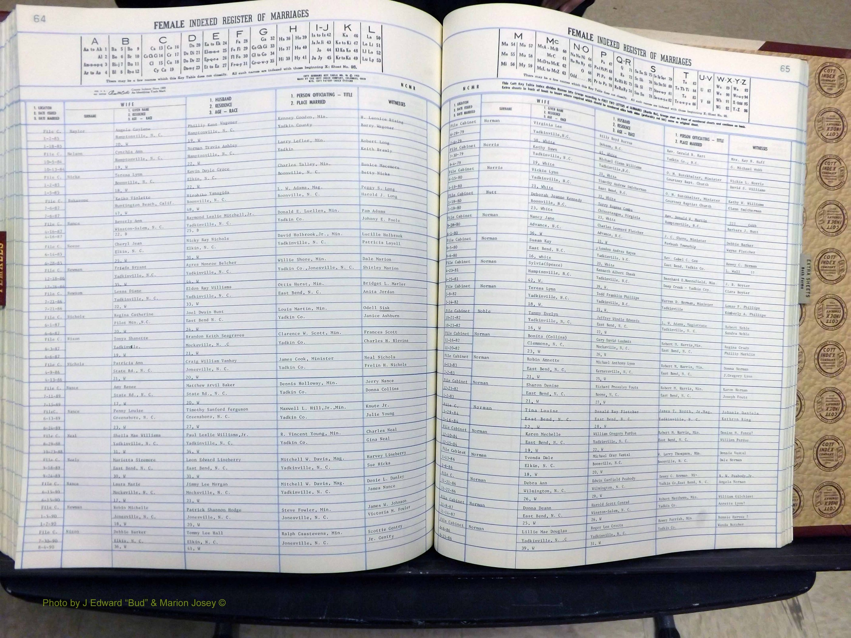 Yadkin Co, NC, Marriage Book 7, 1979-1991 (335).JPG