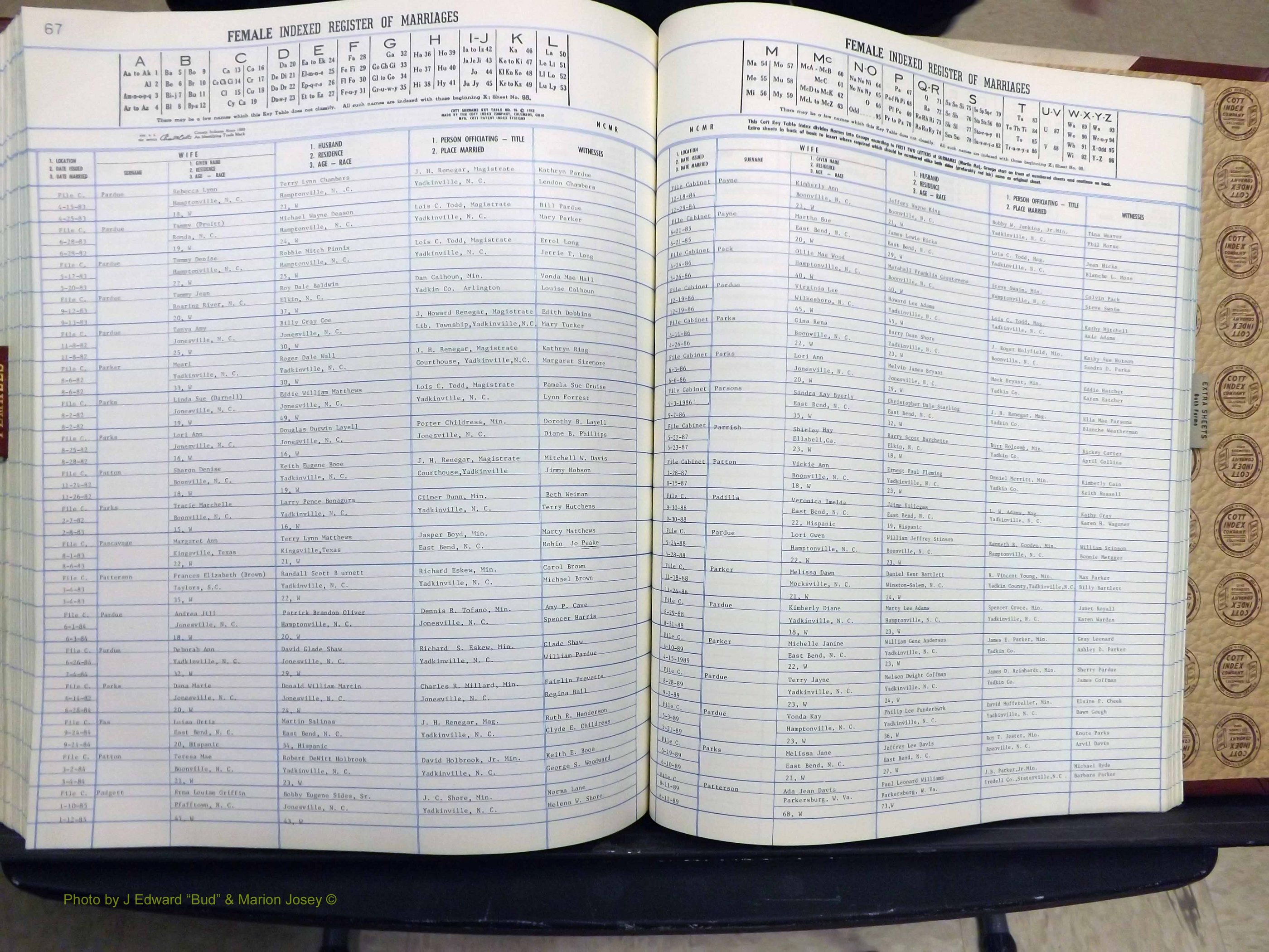 Yadkin Co, NC, Marriage Book 7, 1979-1991 (338).JPG