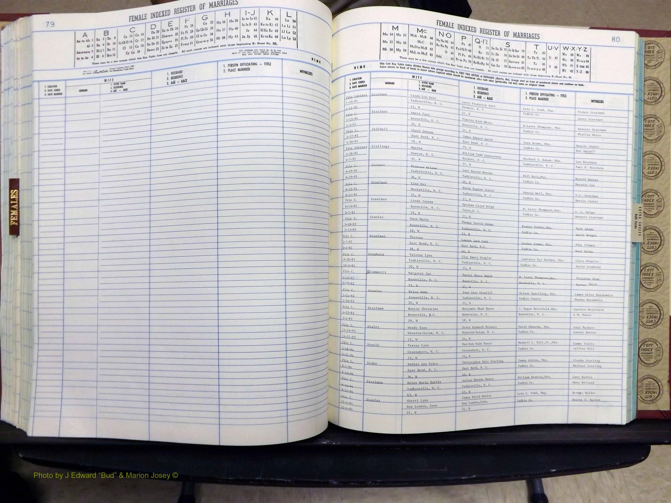 Yadkin Co, NC, Marriage Book 8, 1991-1995 (280).JPG