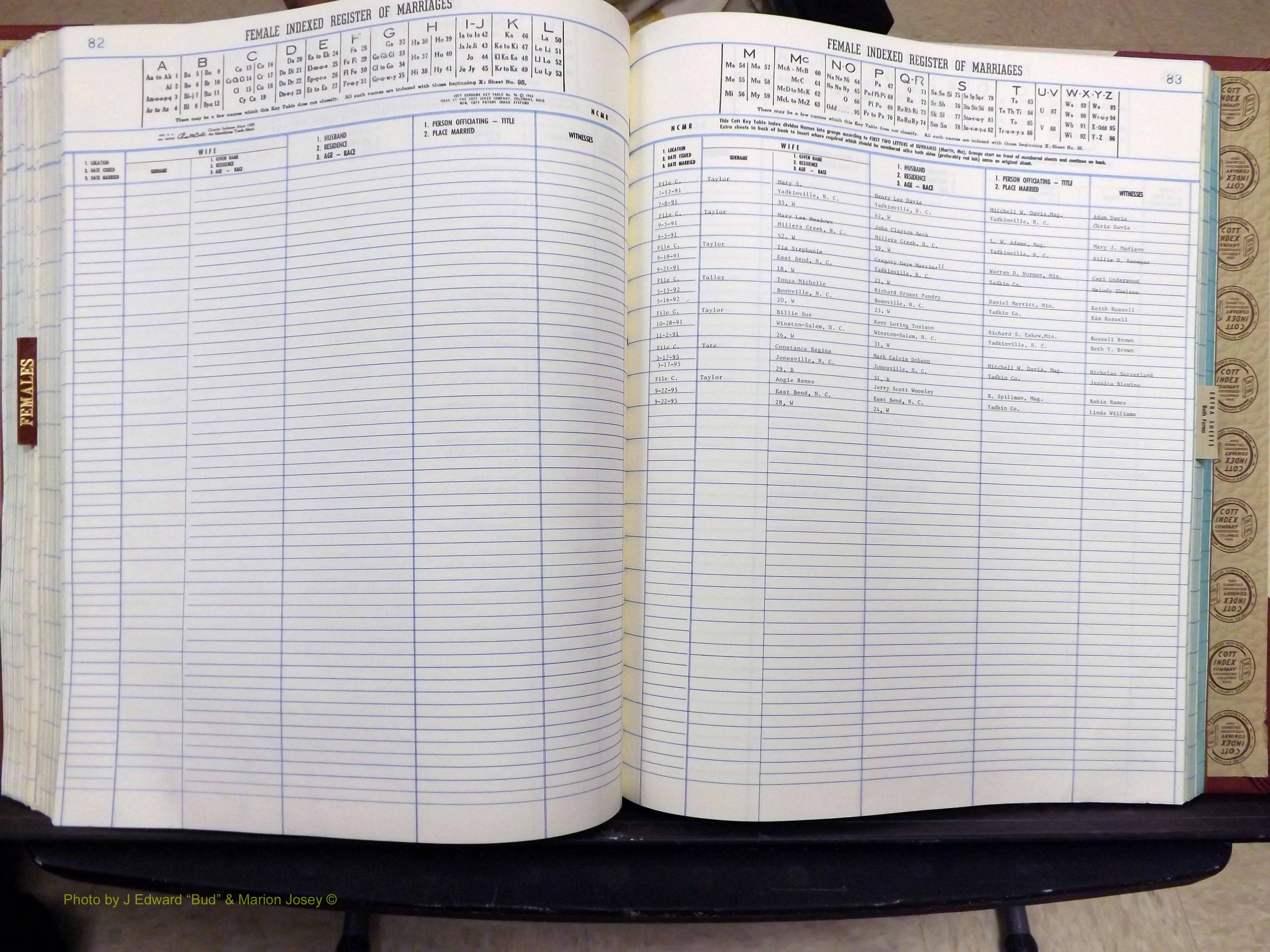 Yadkin Co, NC, Marriage Book 8, 1991-1995 (283).JPG