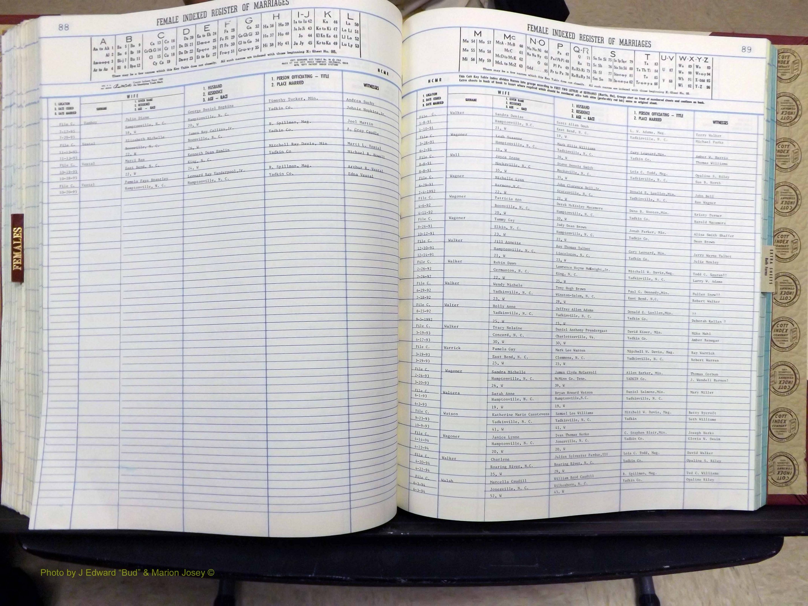 Yadkin Co, NC, Marriage Book 8, 1991-1995 (288).JPG