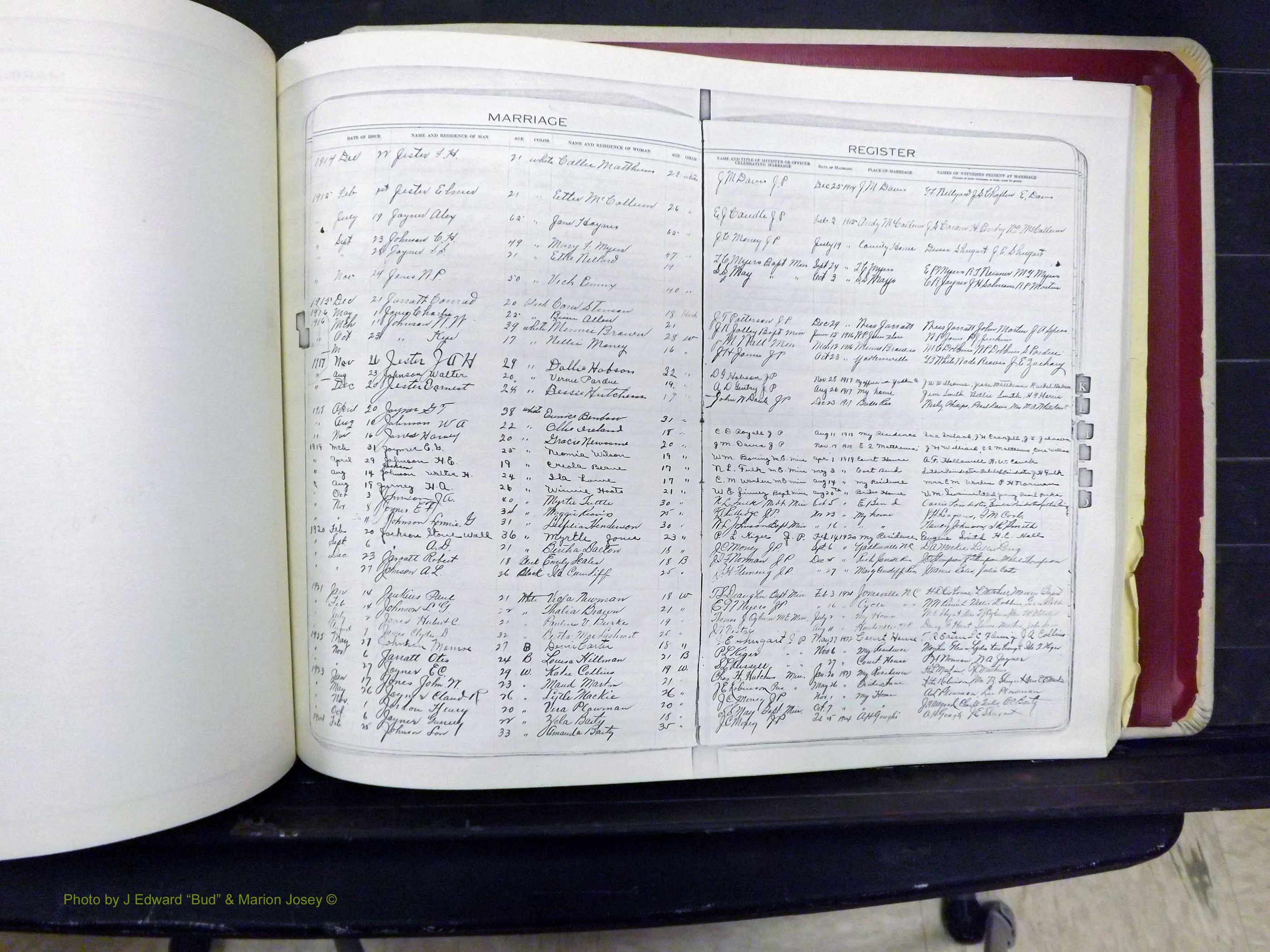 Yadkin Co, NC, Marriages 1901-1943 (214).JPG