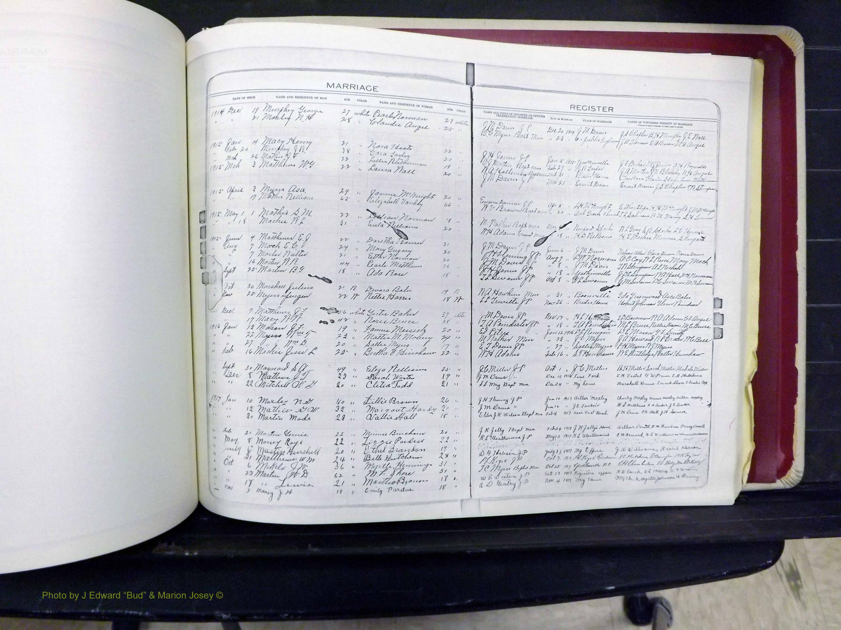 Yadkin Co, NC, Marriages 1901-1943 (222).JPG