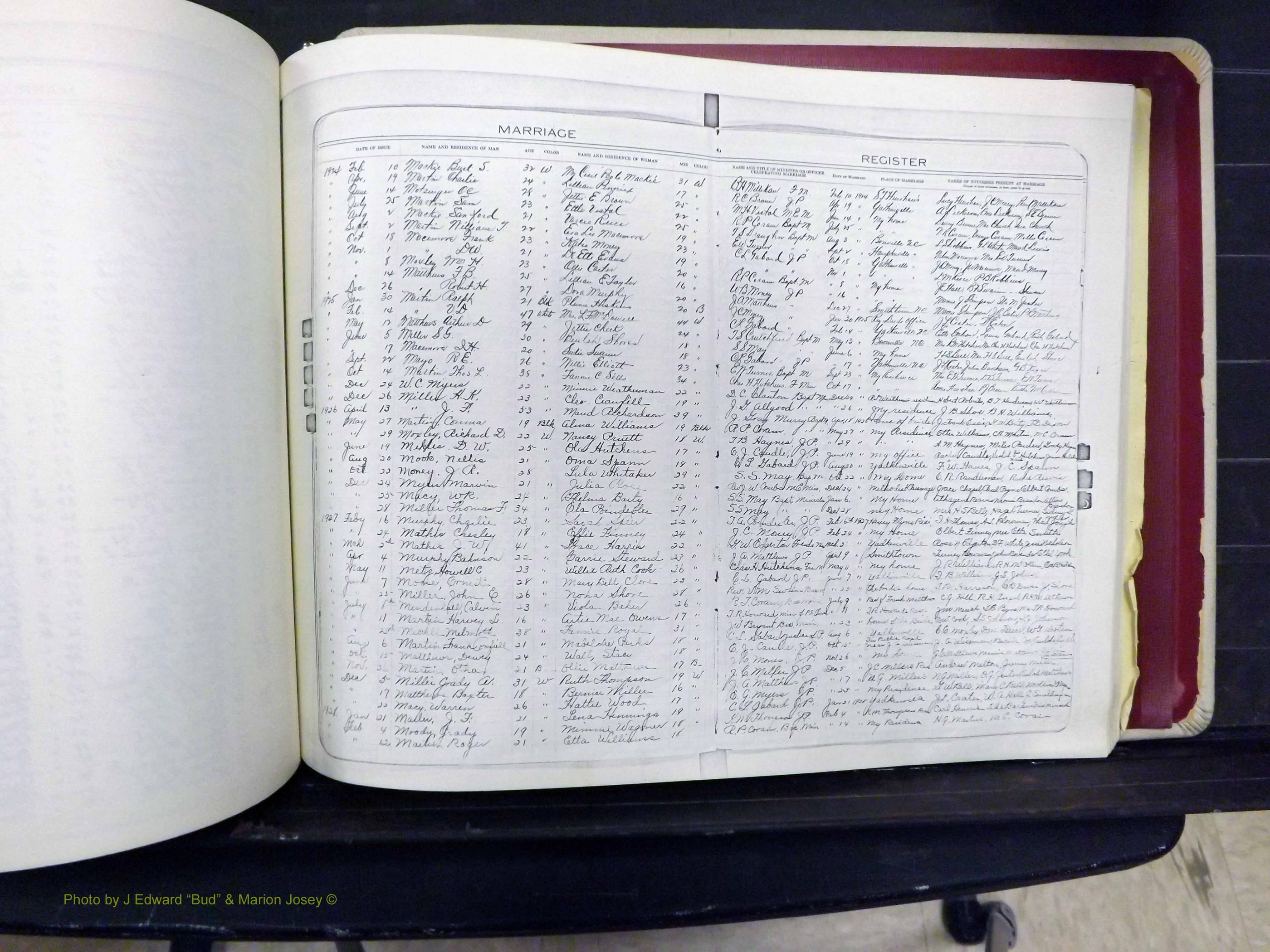 Yadkin Co, NC, Marriages 1901-1943 (225).JPG
