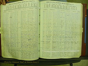 Yancey Births, 1940-1994, Index B, 25b.JPG