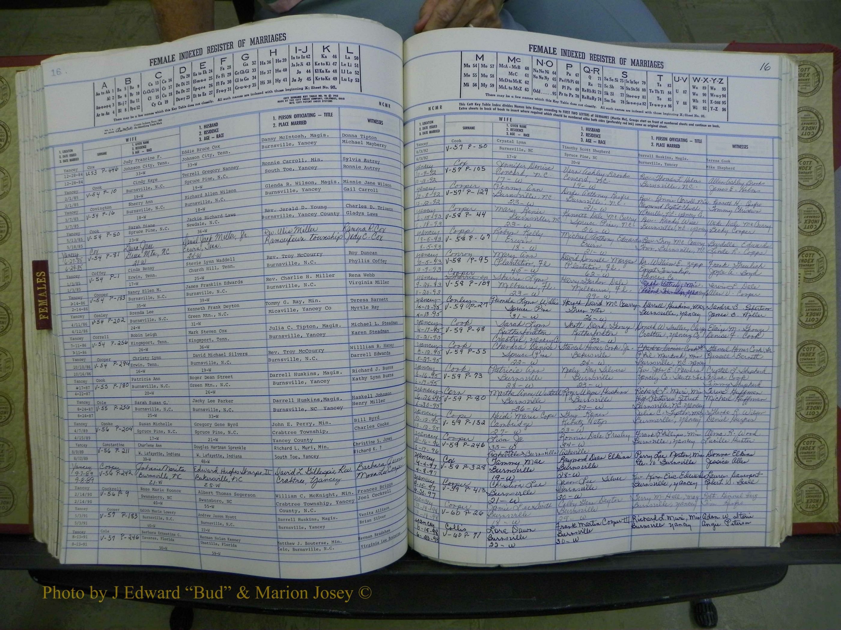 Yancey Co, NC Marriages, 1979-1999, A-Z (185).JPG